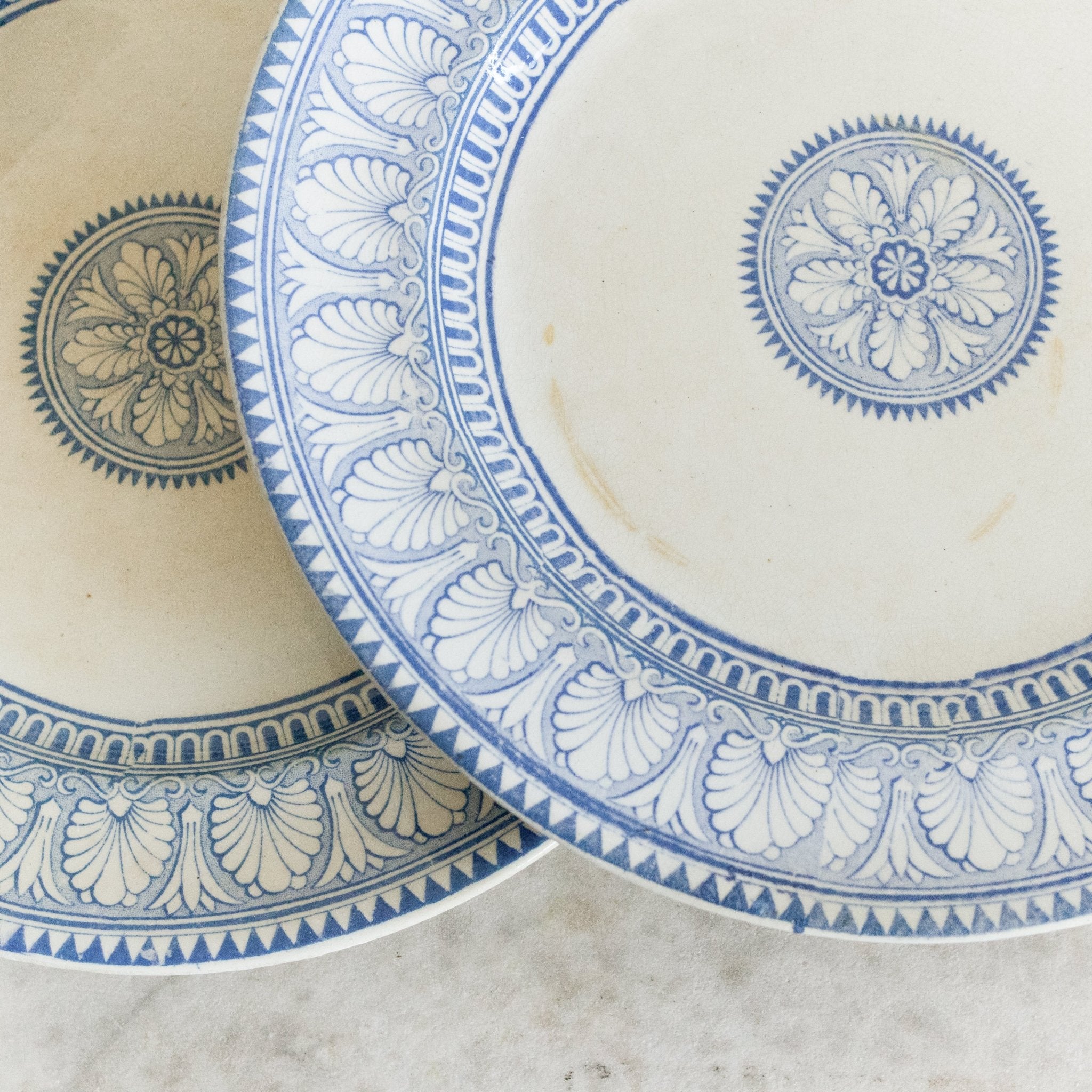 Honeysuckle Transferware Salad Plate Set Of 4 - elsie green - The French Kitchen