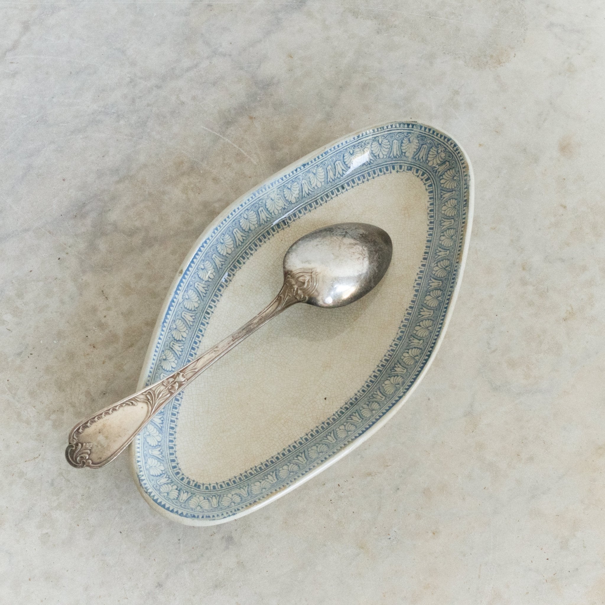 Honeysuckle Transferware Spoon Rest - elsie green - The French Kitchen