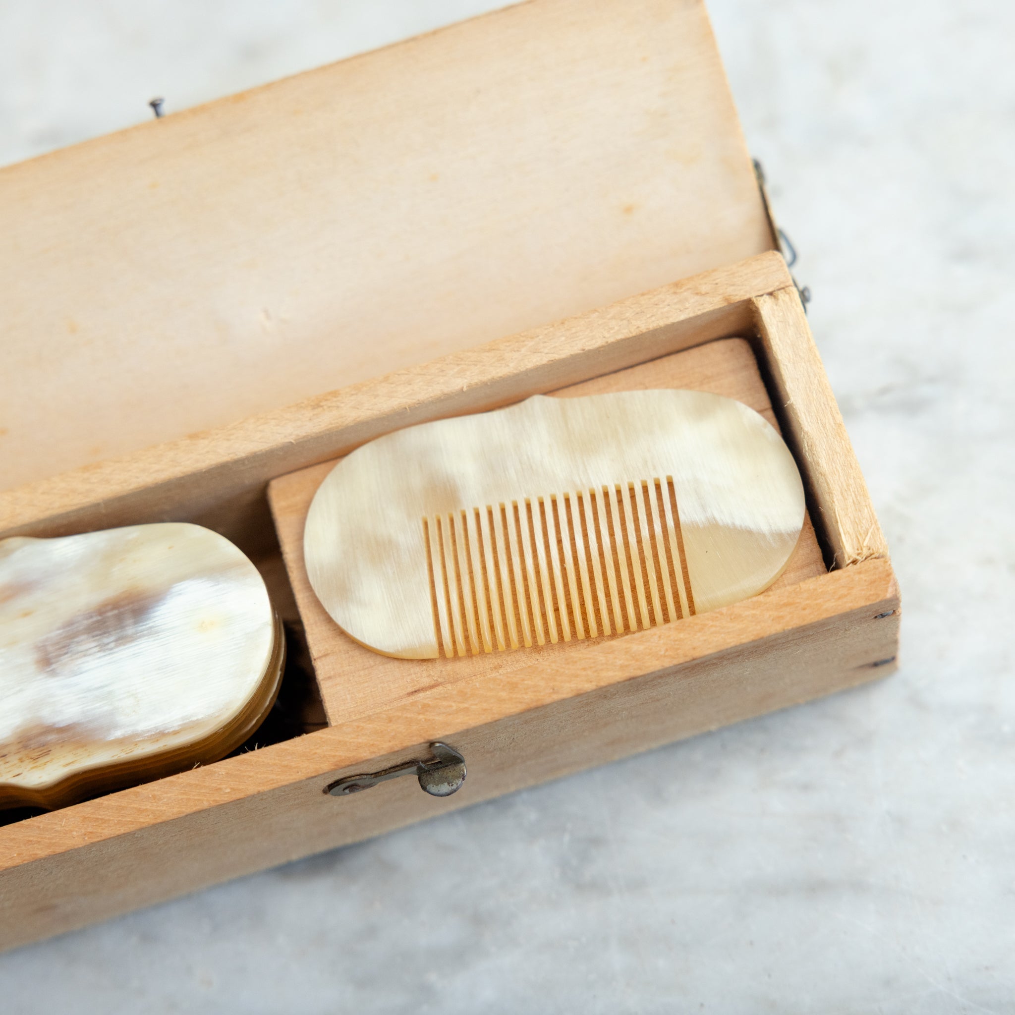 Horn Mustache Comb and Brush - elsie green - decor