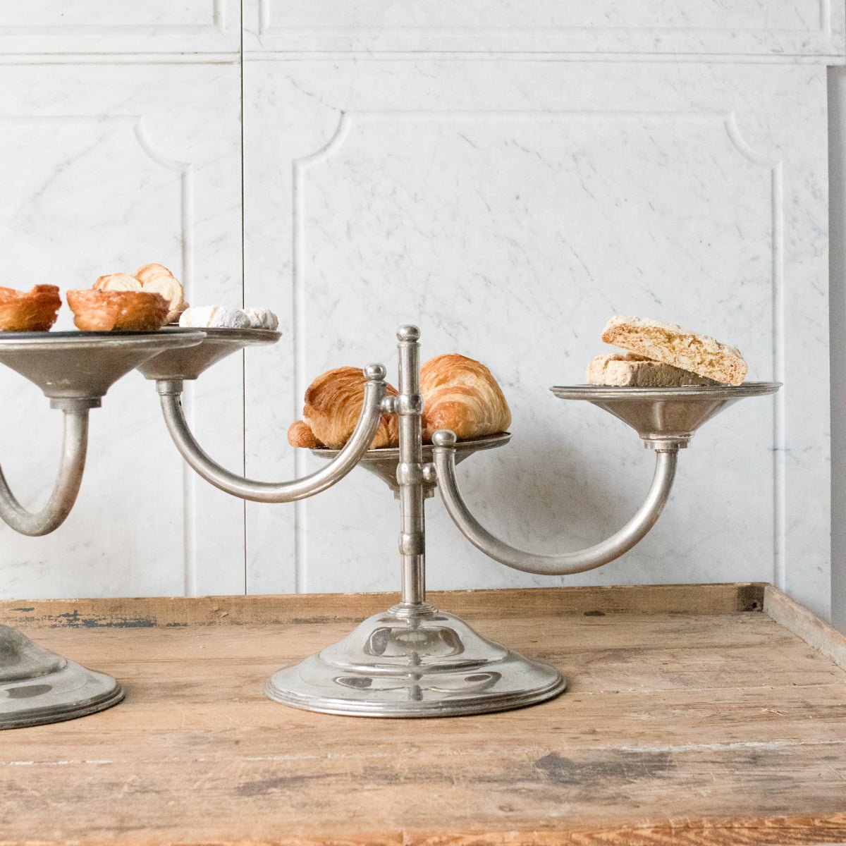 Hotel Silver Pastry Stand - elsie green - the french kitchen