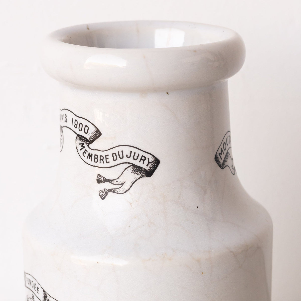 Imprinted Ironstone Mustard Pot - elsie green - The French Kitchen