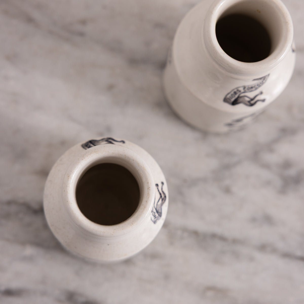 Imprinted Ironstone Mustard Pot - elsie green - the french kitchen