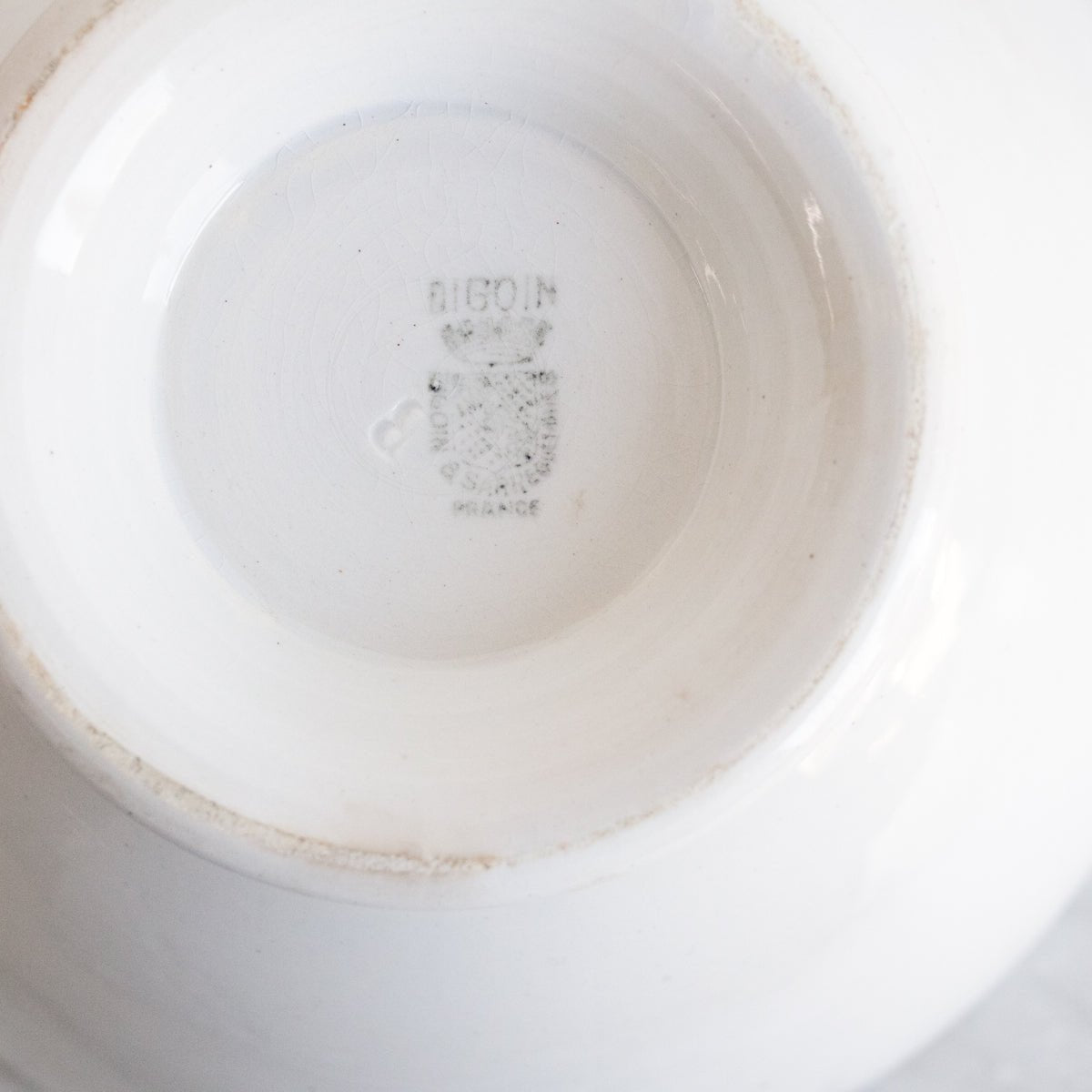 Ironstone Cafe Bowl with Wood Spoon - elsie green - The French Kitchen