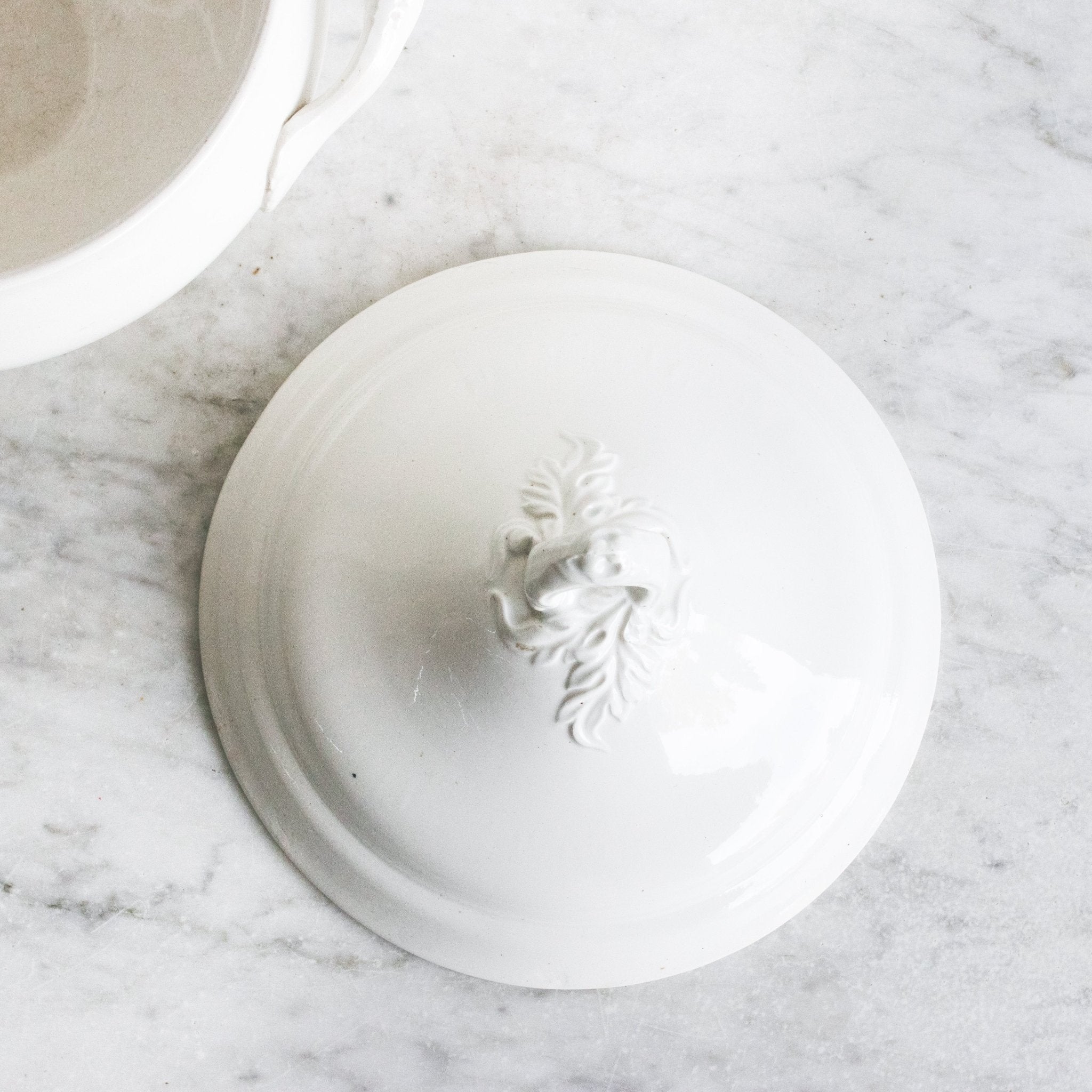 Ironstone Tureen With Acanthus Handle - elsie green - The French Kitchen