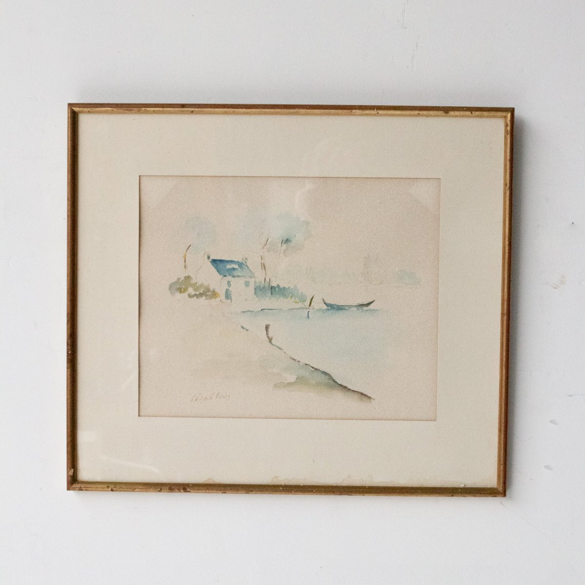 La Maison Bleue Watercolor Painting - elsie green - Art