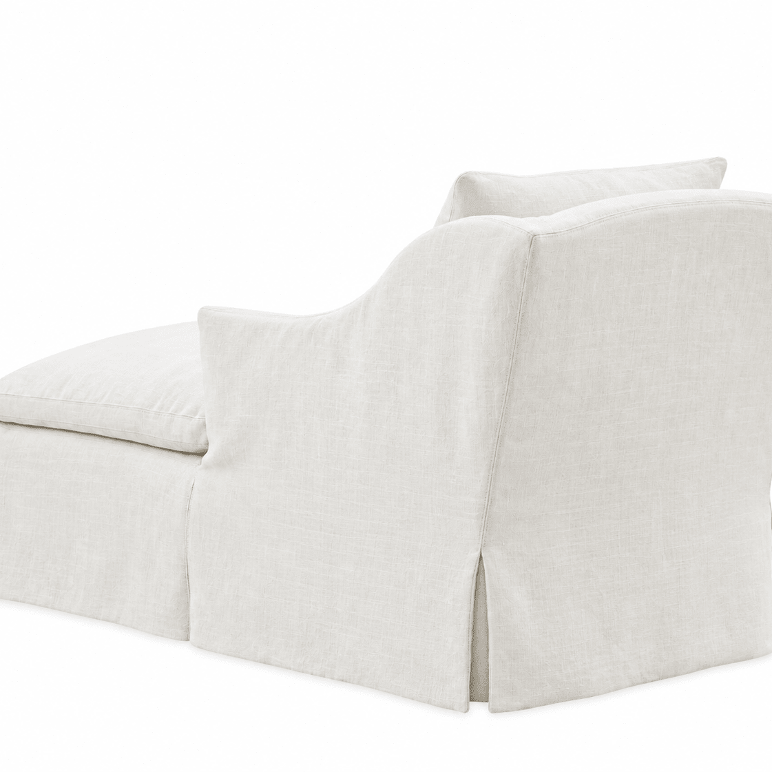 Laguna Slipcovered Chaise - elsie green - furniture