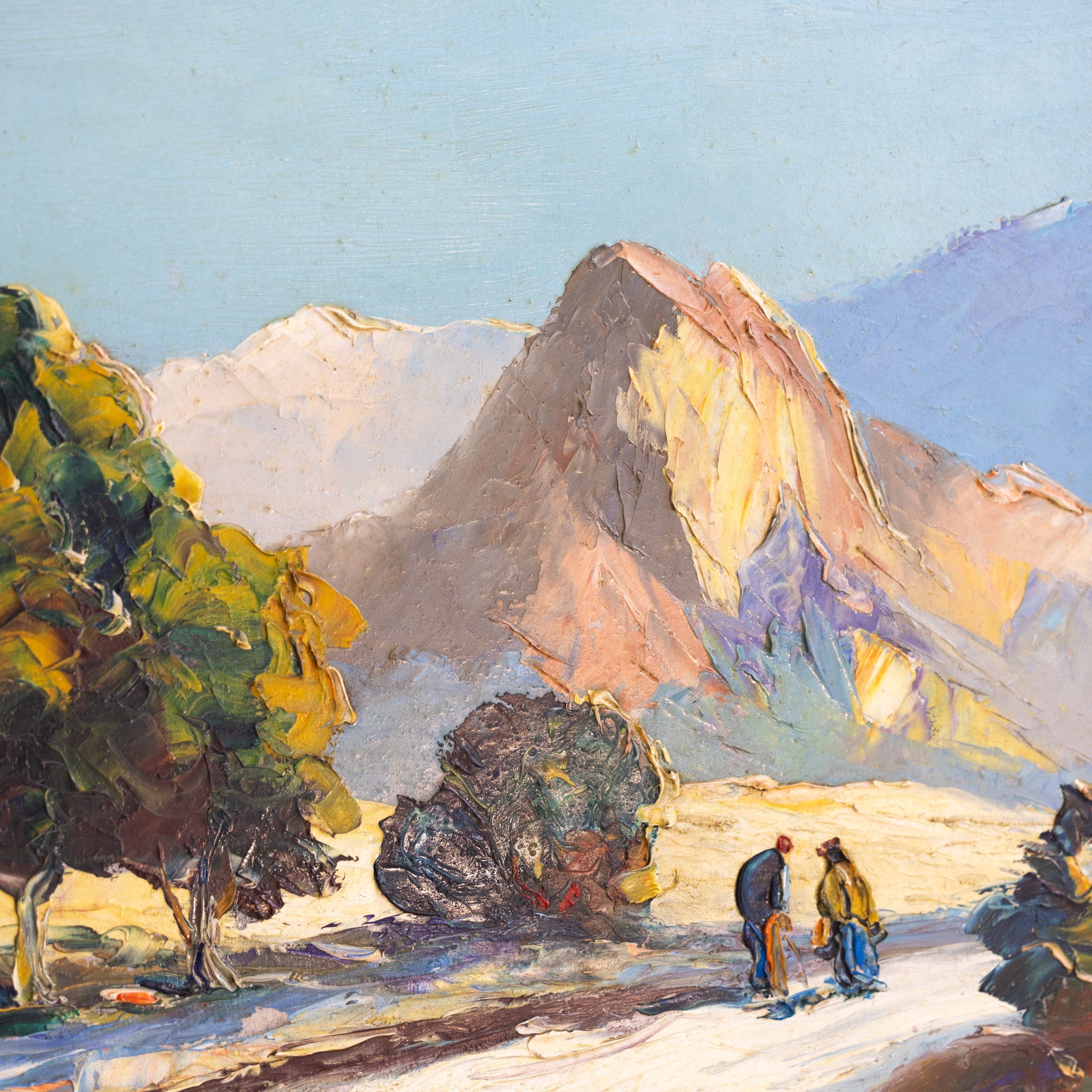 Landscape with Blue Sky Oil Painting - elsie green - art