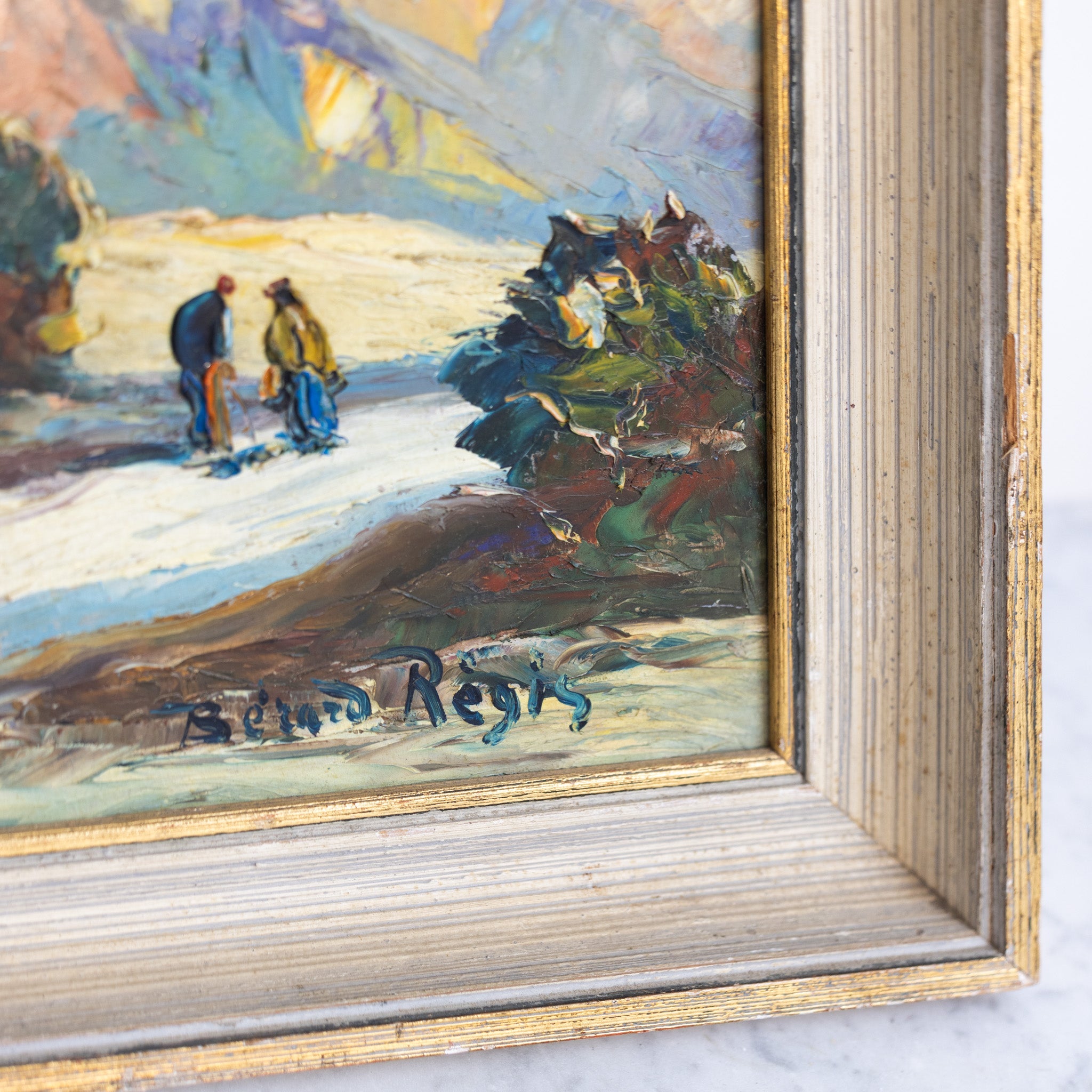 Landscape with Blue Sky Oil Painting - elsie green - art