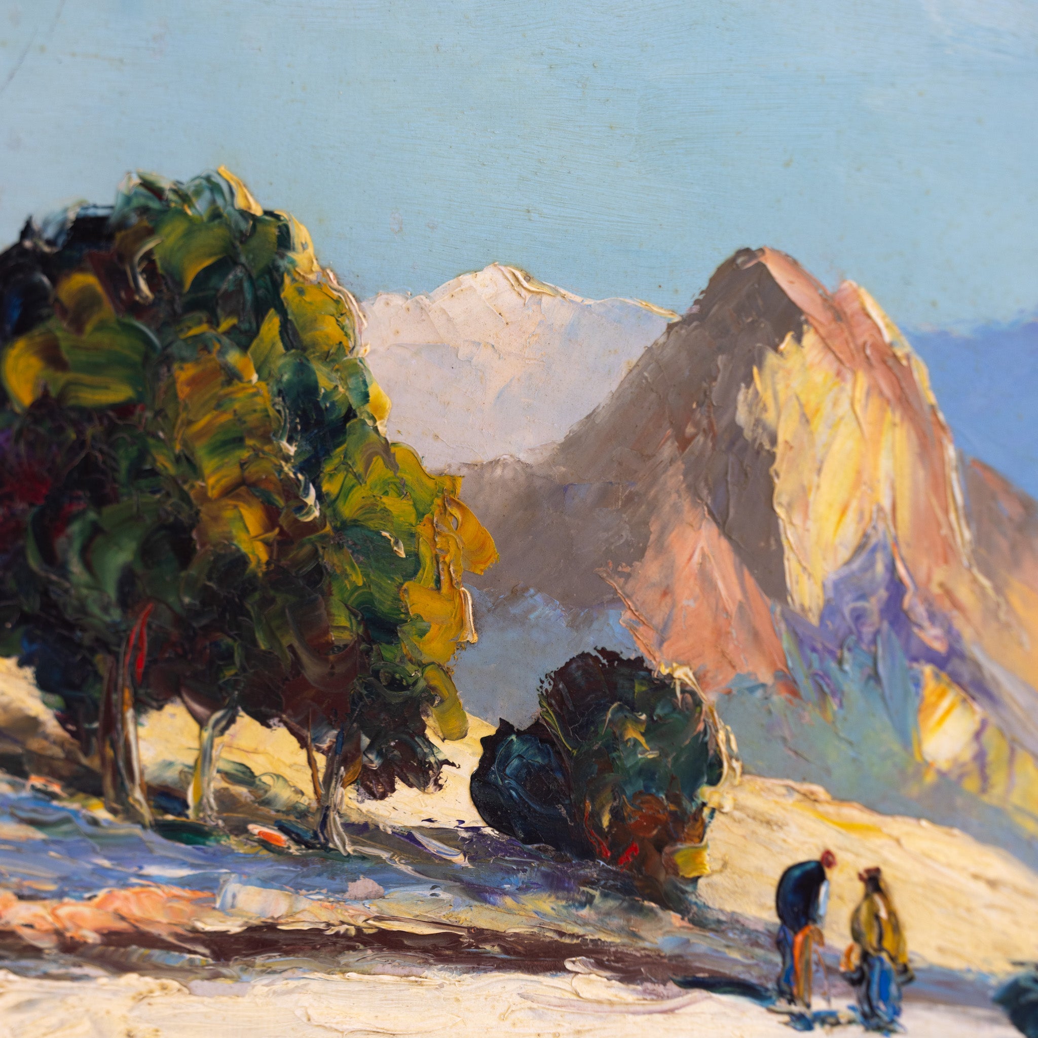 Landscape with Blue Sky Oil Painting - elsie green - art