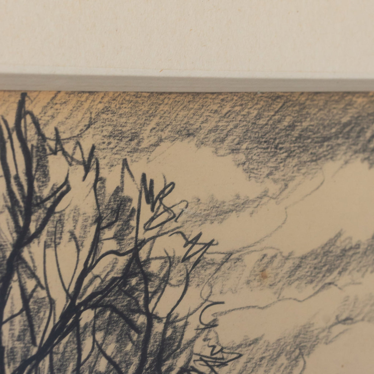 Landscape with Winding Road Drawing | Dated 1954 - elsie green - art