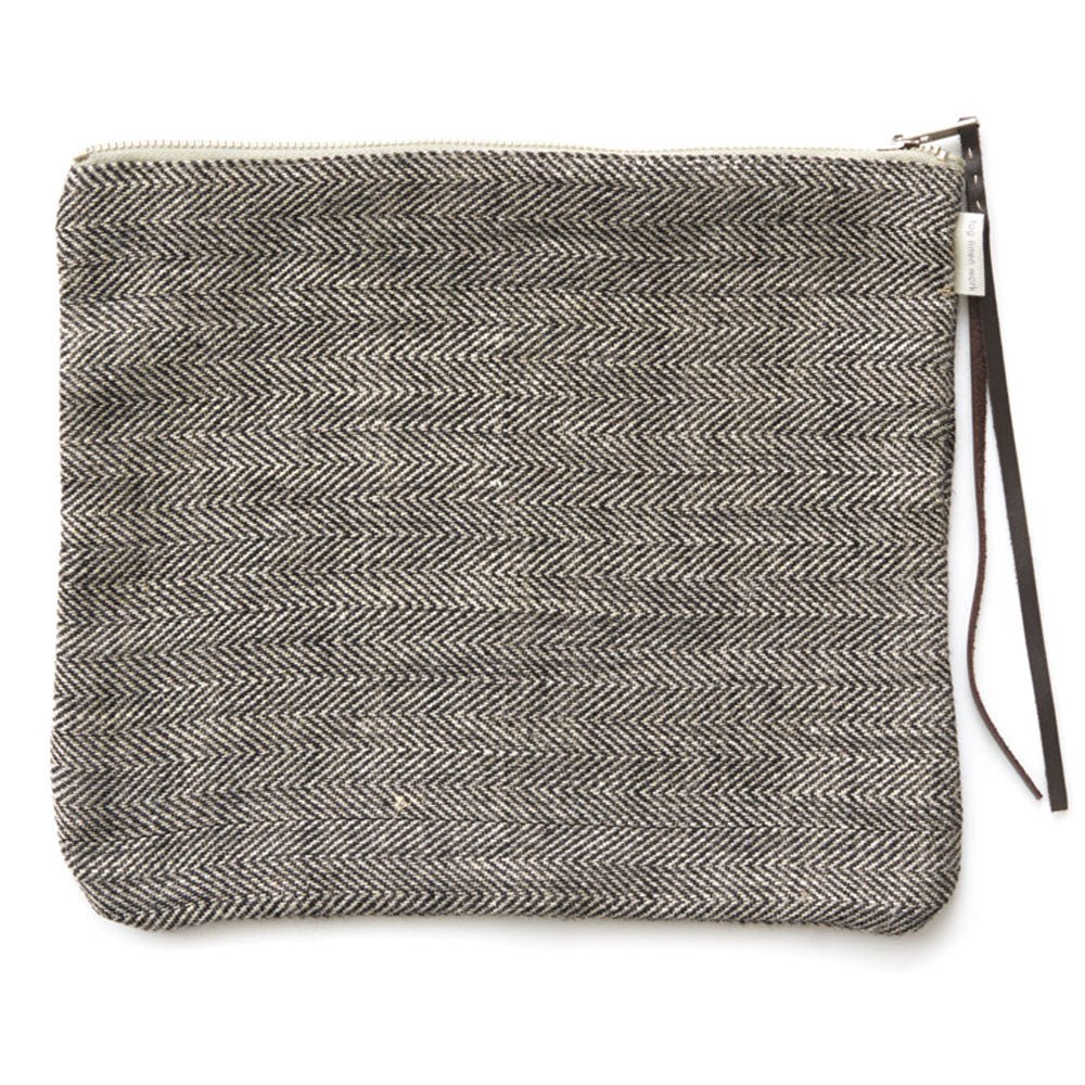 Large Canna Pouch | Herringbone - elsie green - textiles