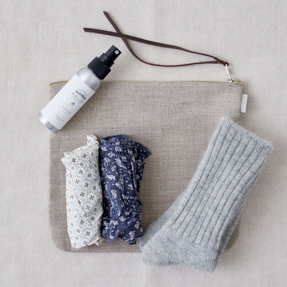 Large Canna Pouch | Natural - elsie green - textiles