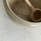 Large Stoneware Mixing Bowl With Large Olive Spoon - elsie green - The French Kitchen