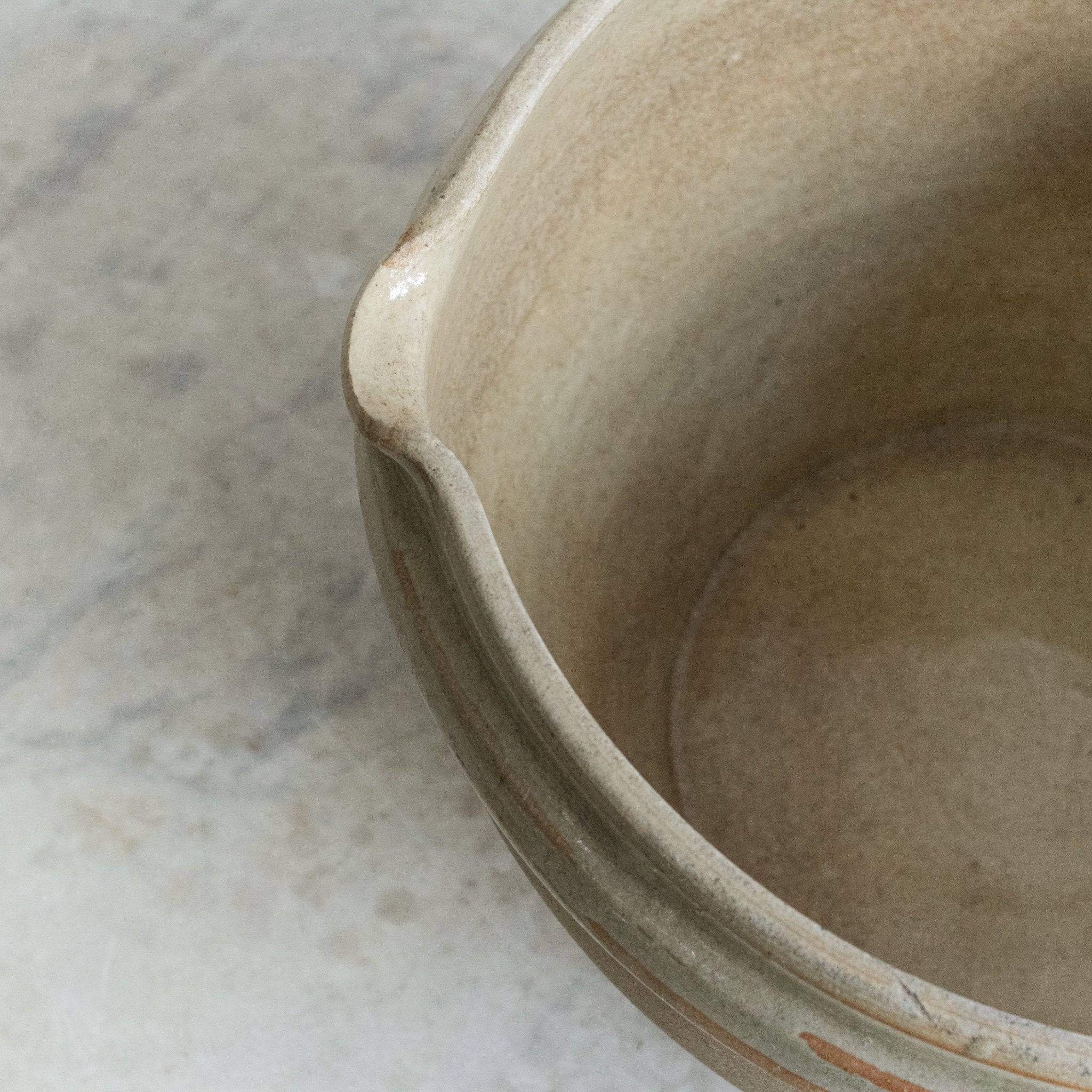 Large Stoneware Mixing Bowl With Large Olive Spoon - elsie green - The French Kitchen