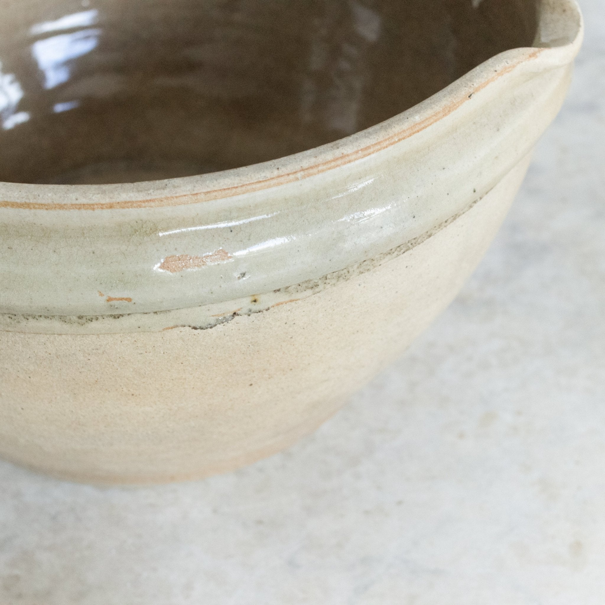Large Stoneware Mixing Bowl With Large Olive Spoon - elsie green - The French Kitchen