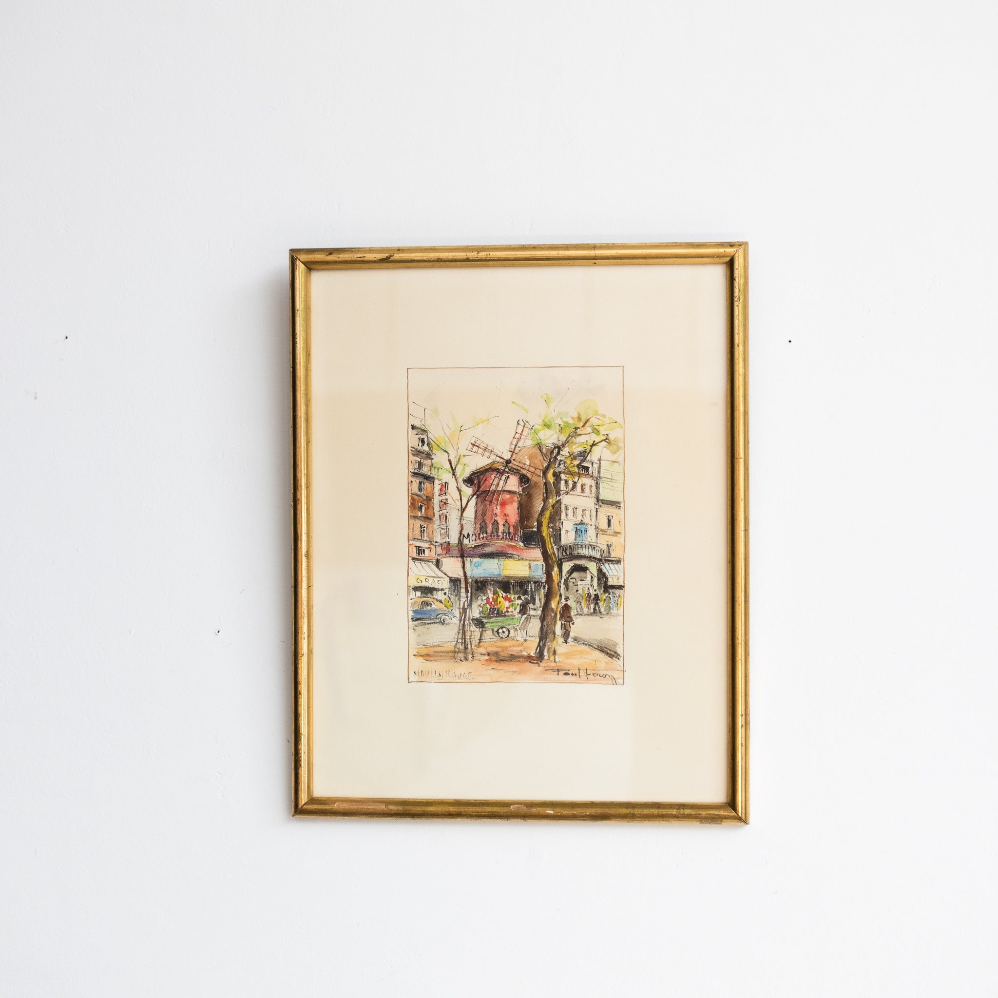 Le Moulin Rouge Paris Watercolor Painting - elsie green - art