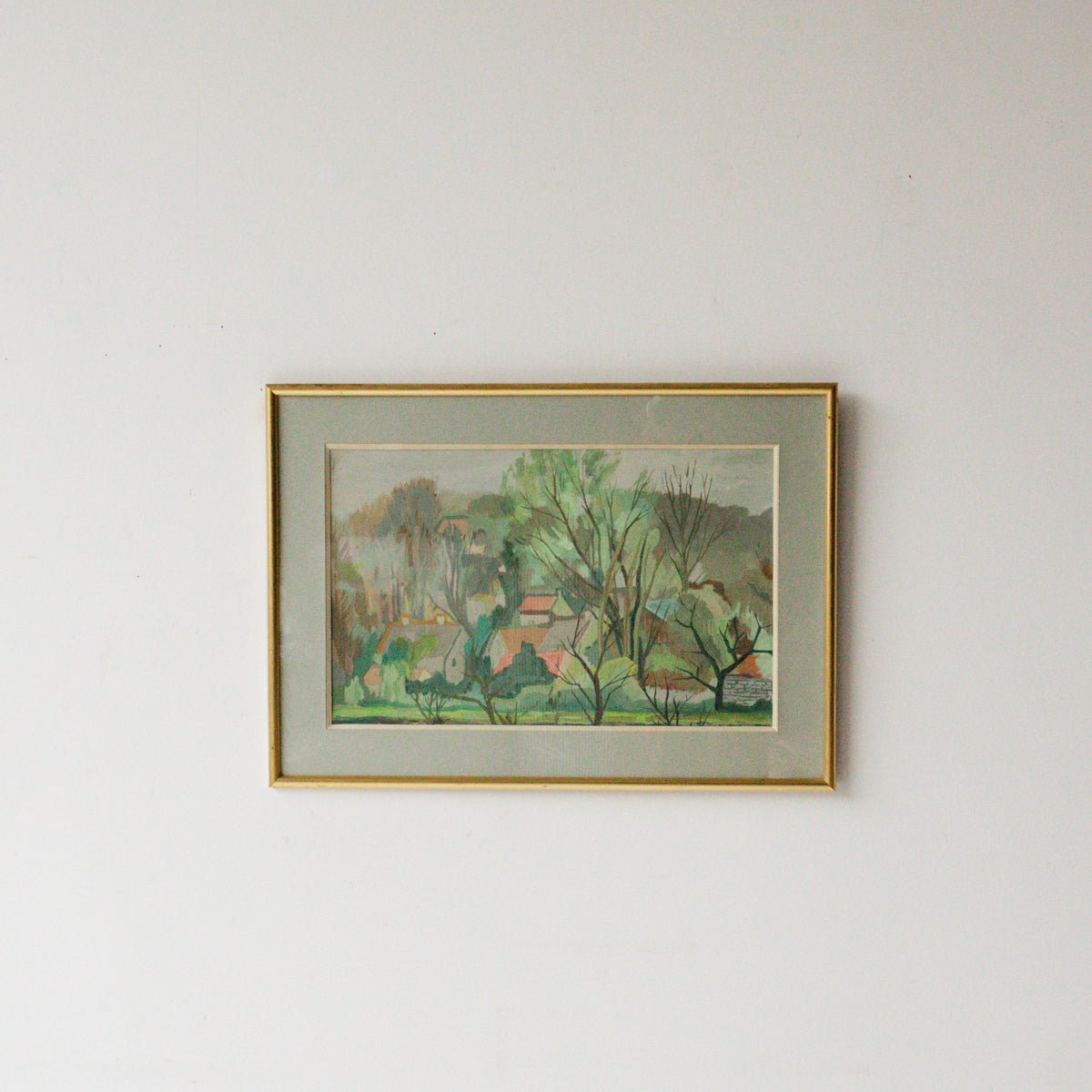 Le Petit Village de Bourgogne Watercolor Painting - elsie green - art