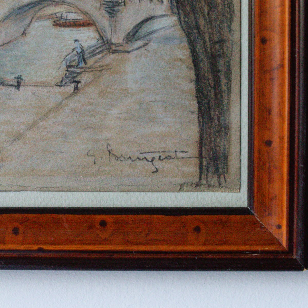 Le Rive Seine Paris Drawing - elsie green - art