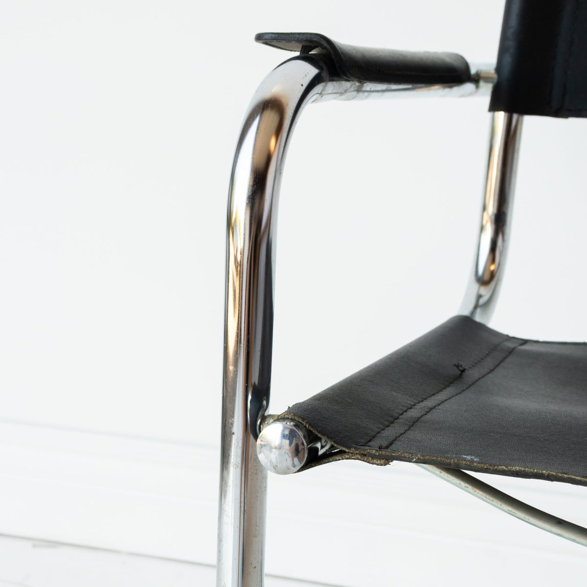 Leather Cantilever Arm Chair - elsie green - furniture