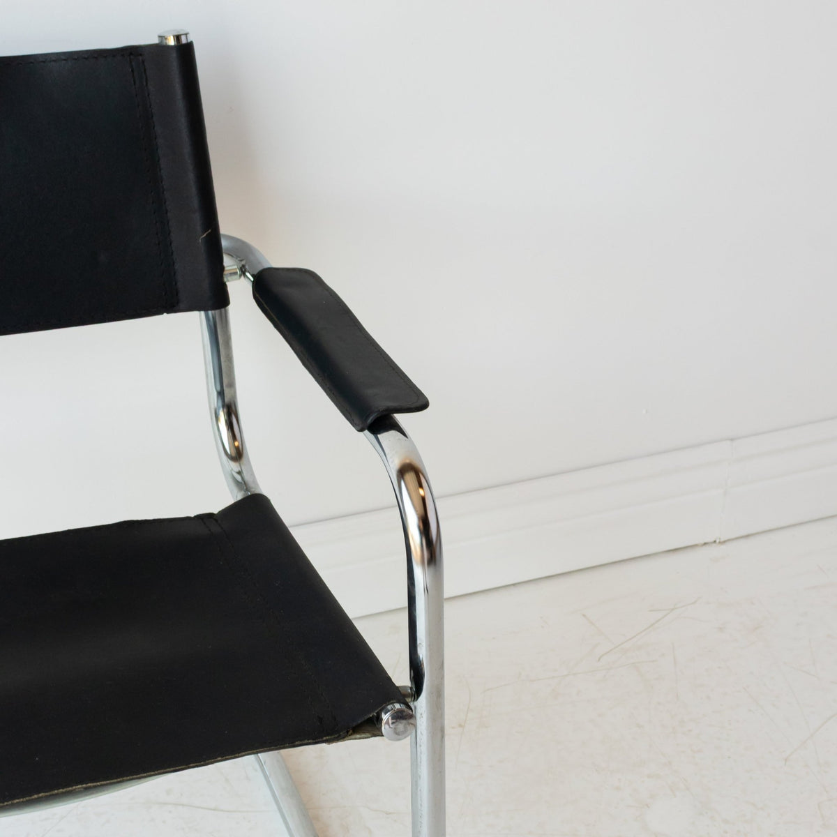 Leather Cantilever Arm Chair - elsie green - furniture
