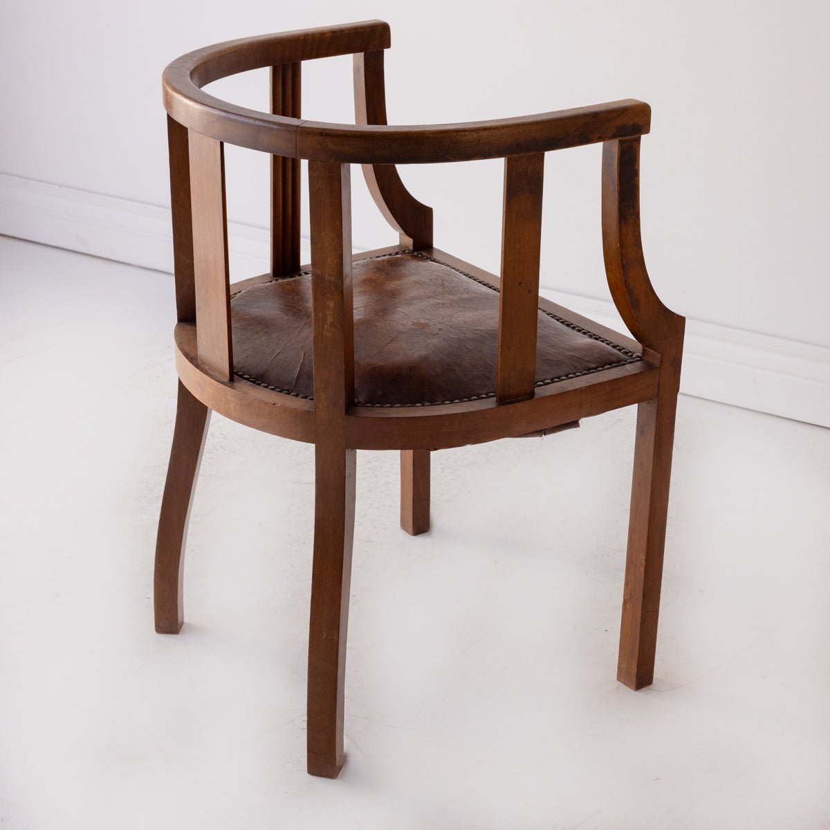 Leather Library Chair - elsie green - furniture