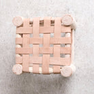 Leather Moroccan Stool - elsie green - Furniture