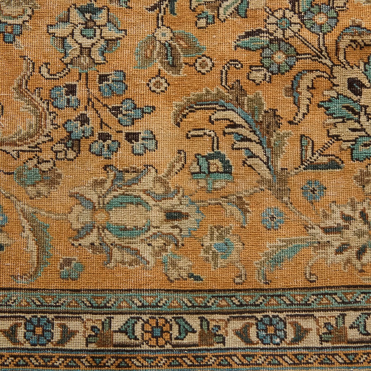 Libourne Vintage Hand Knotted Rug | 9'7" x 12'3.5" - elsie green - textiles