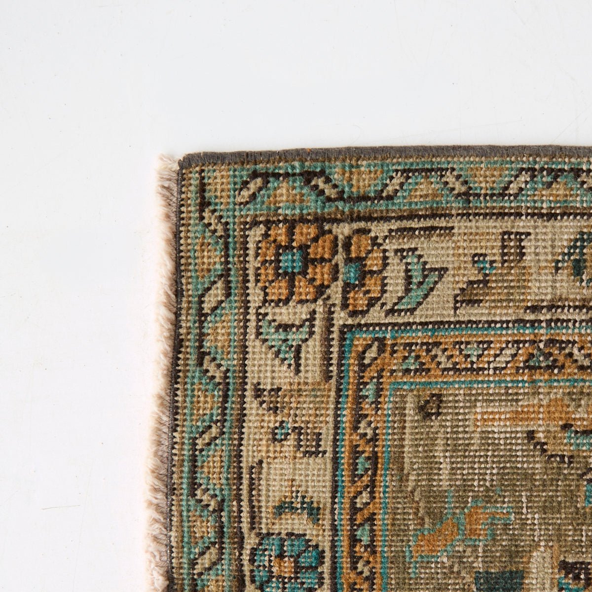 Libourne Vintage Hand Knotted Rug | 9'7" x 12'3.5" - elsie green - textiles