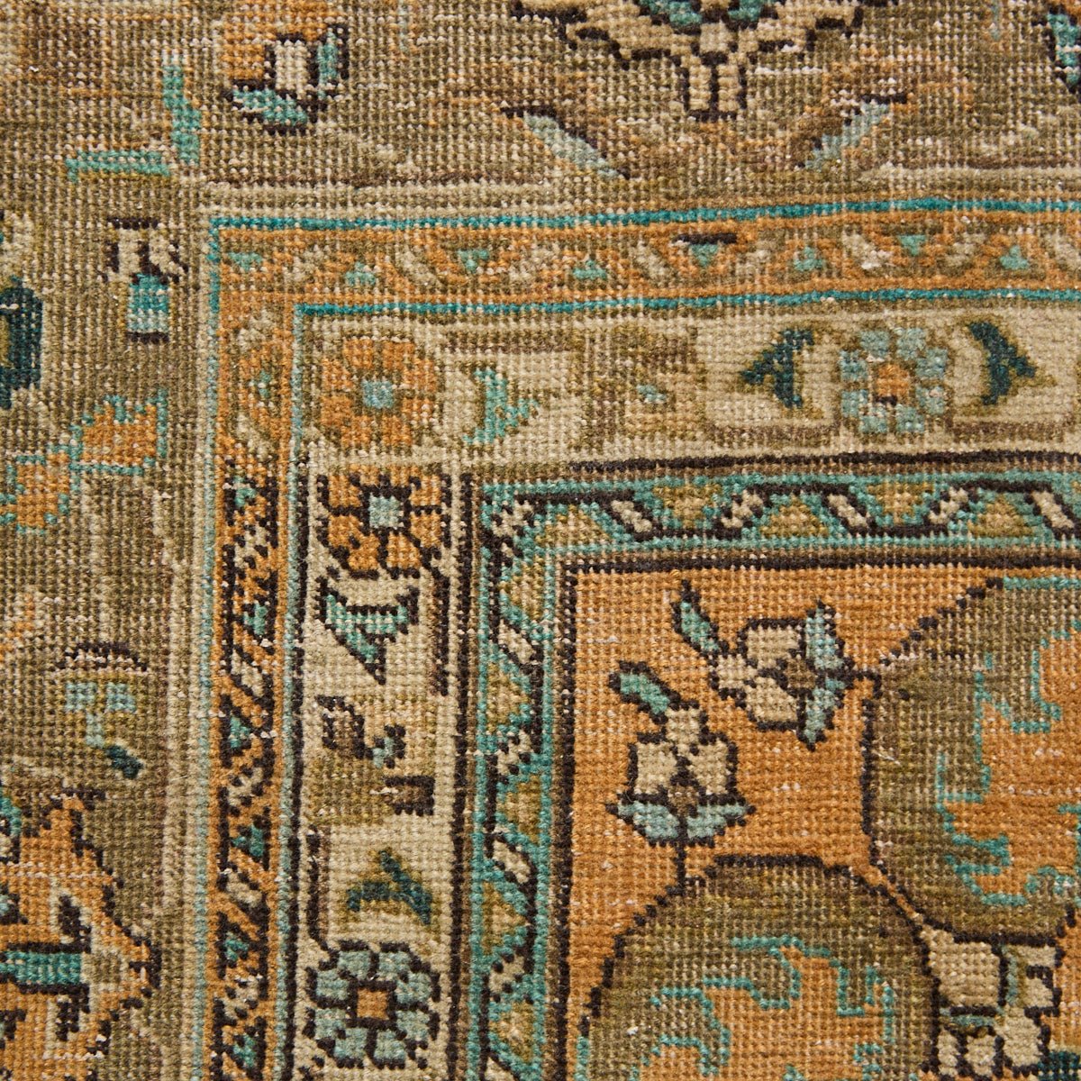 Libourne Vintage Hand Knotted Rug | 9'7" x 12'3.5" - elsie green - textiles