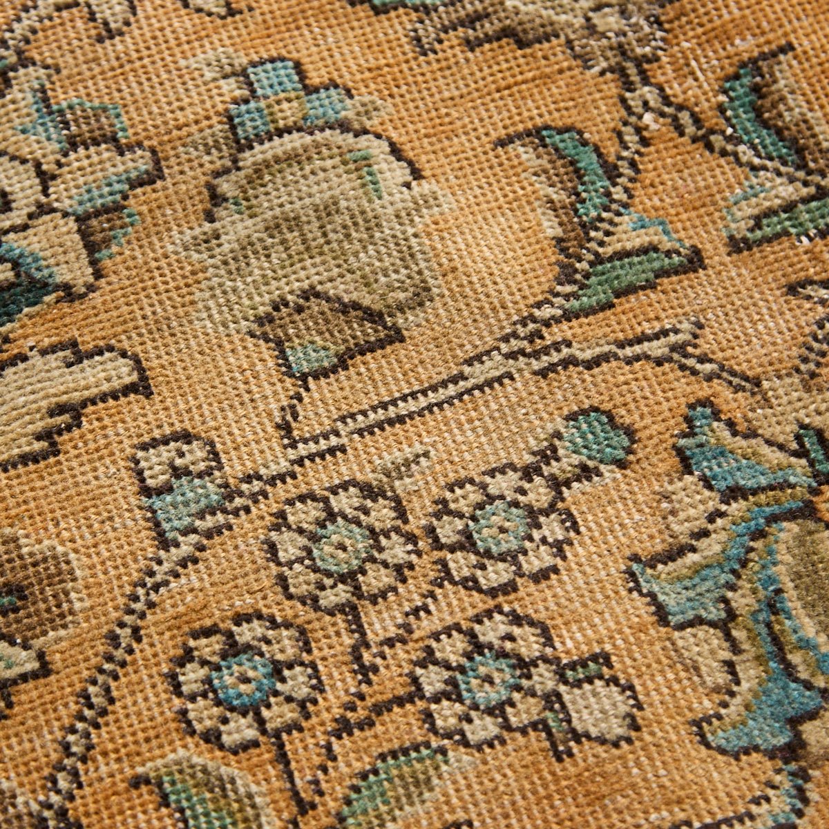 Libourne Vintage Hand Knotted Rug | 9'7" x 12'3.5" - elsie green - textiles