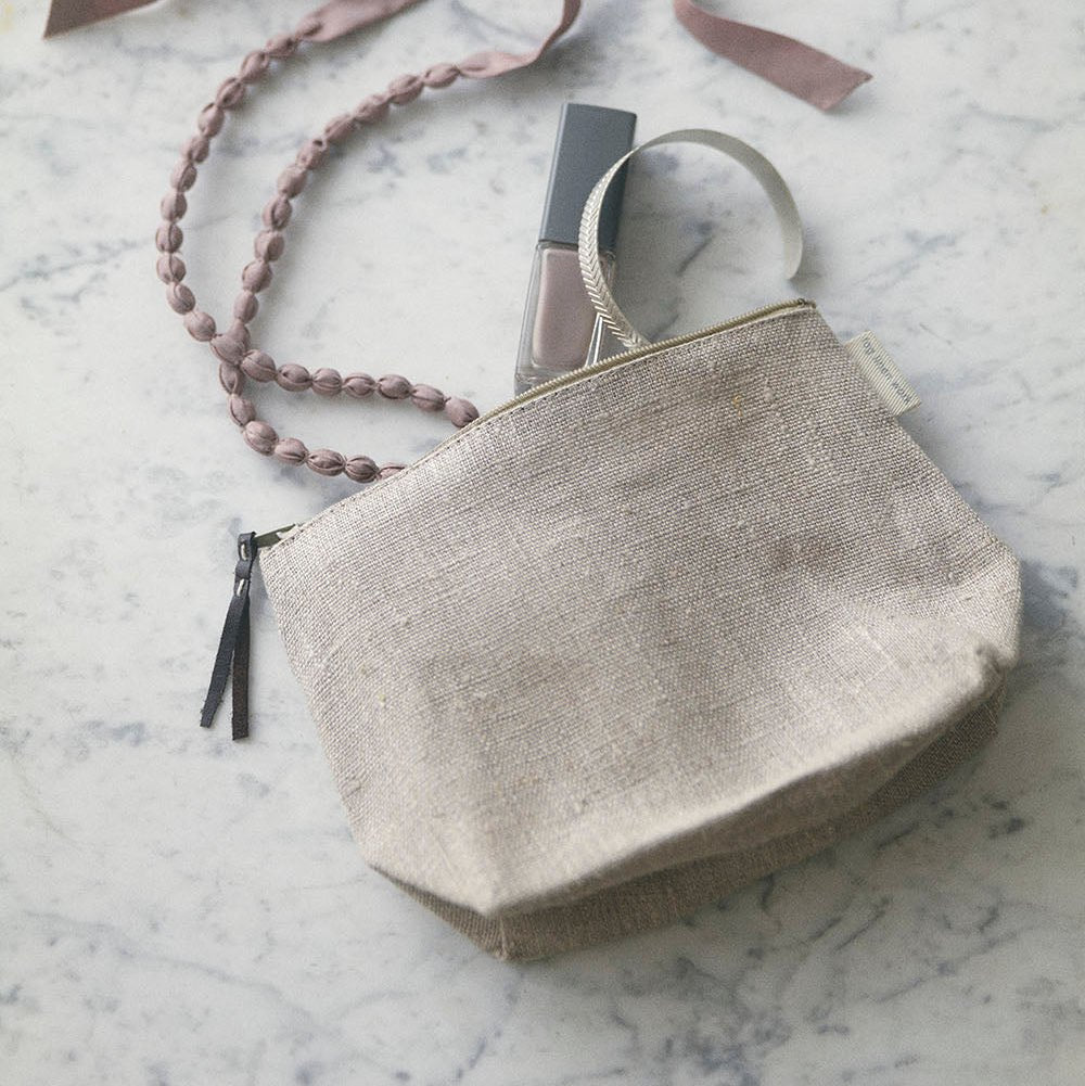 Linen Pouch | Natural - elsie green - textiles