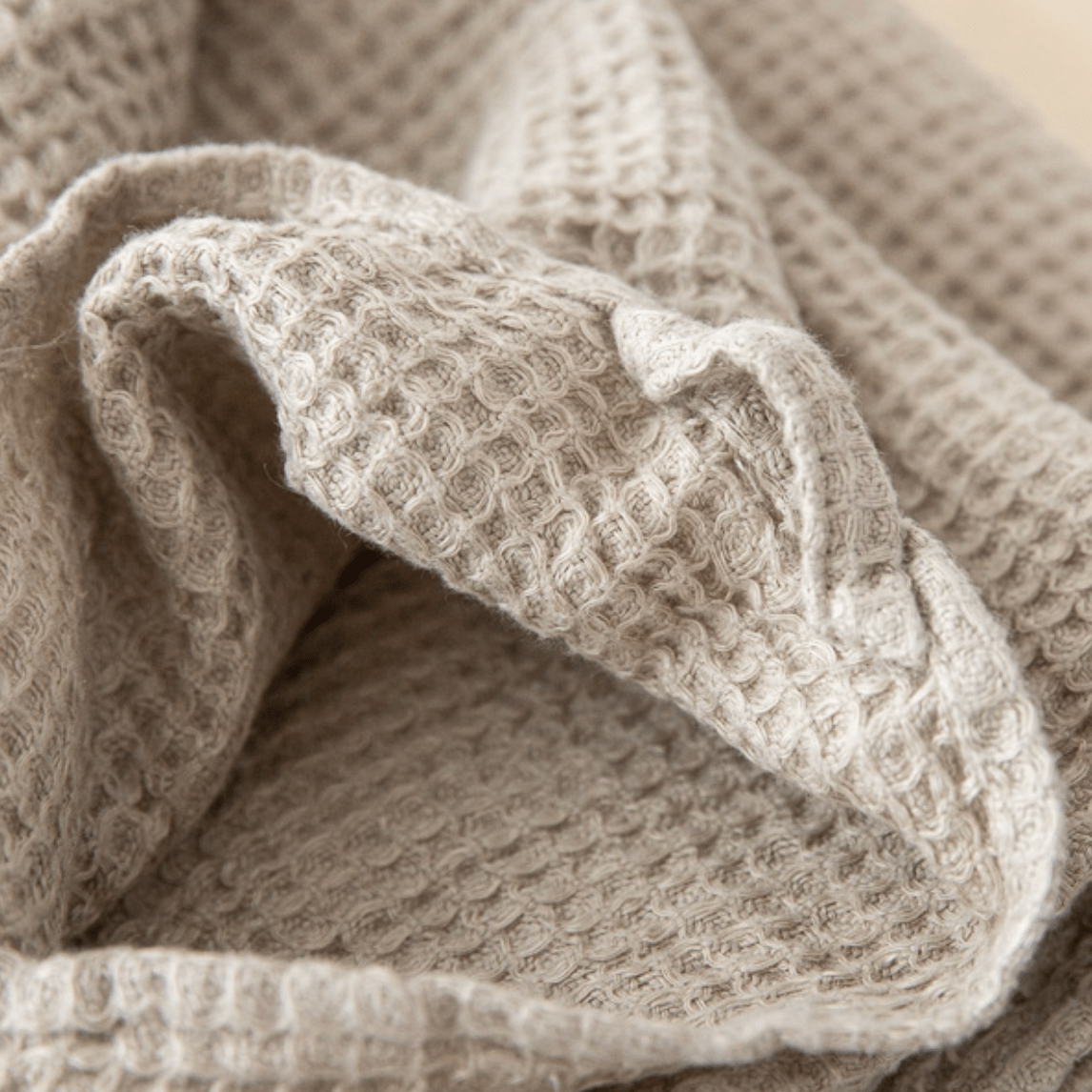 Linen Waffle Towel | Natural - elsie green - textiles