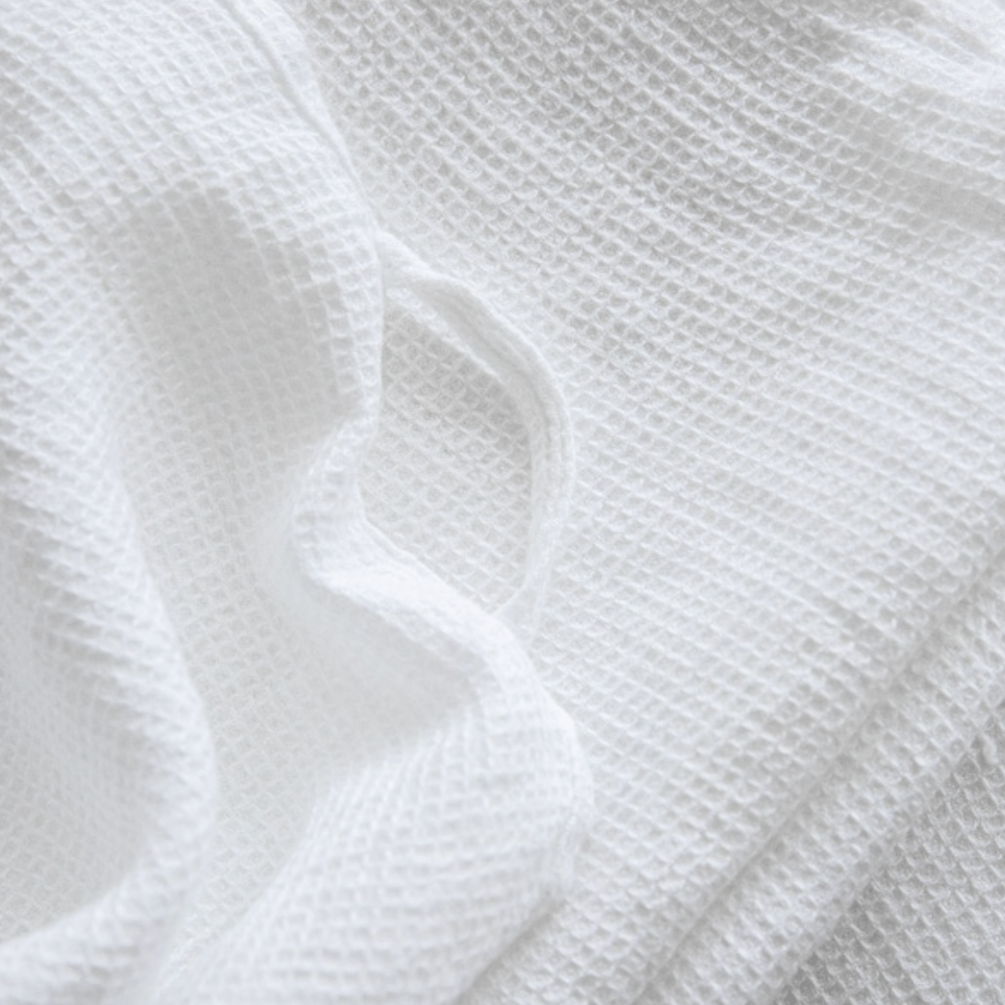 Linen Waffle Towel | White - elsie green - textiles