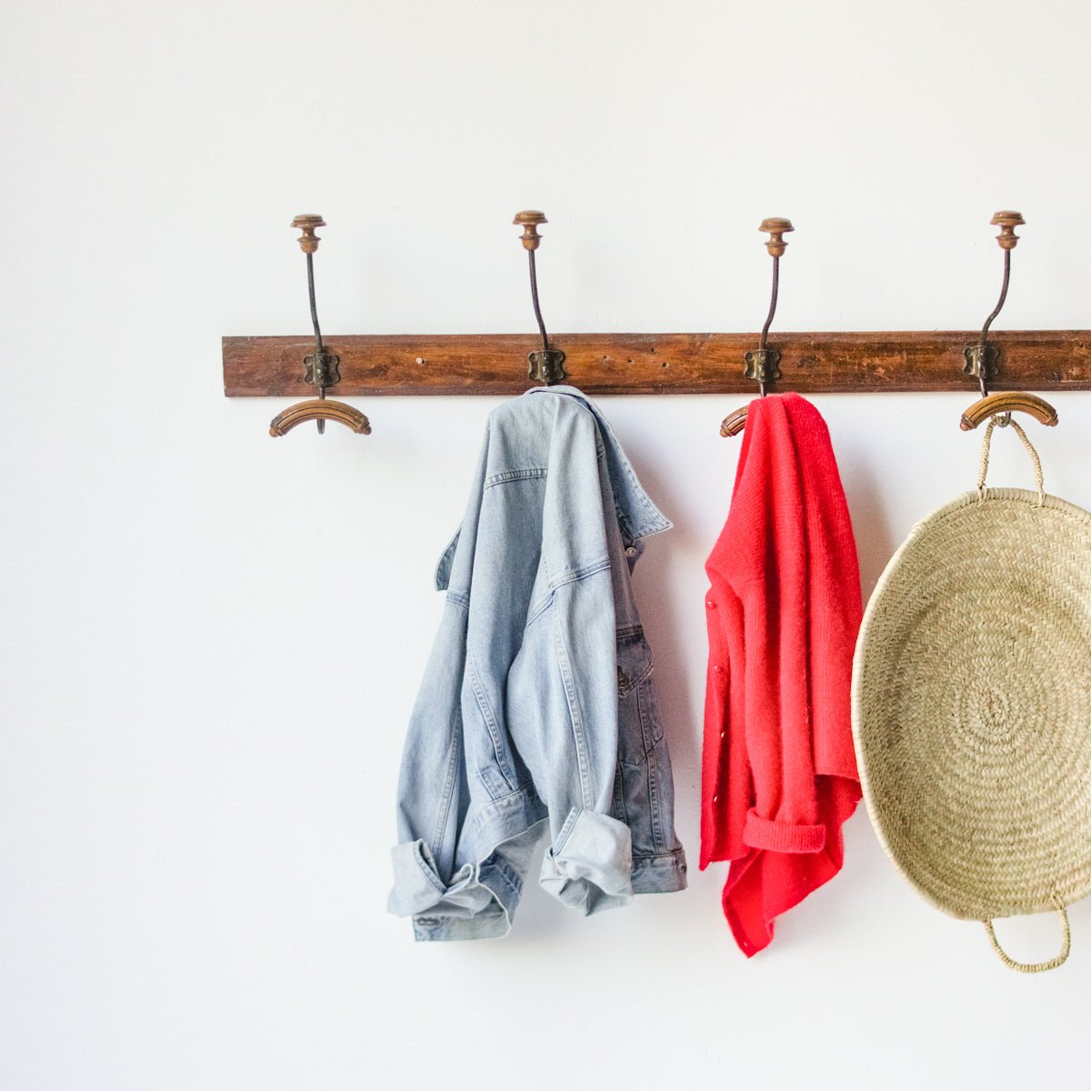 Long Antique Coat Rack - elsie green - decor