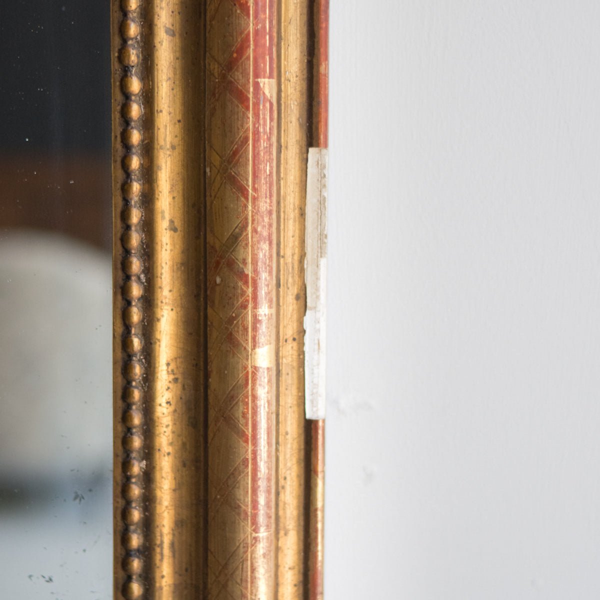 Louis Philippe Mirror with Red Clay Bole - elsie green - Decor