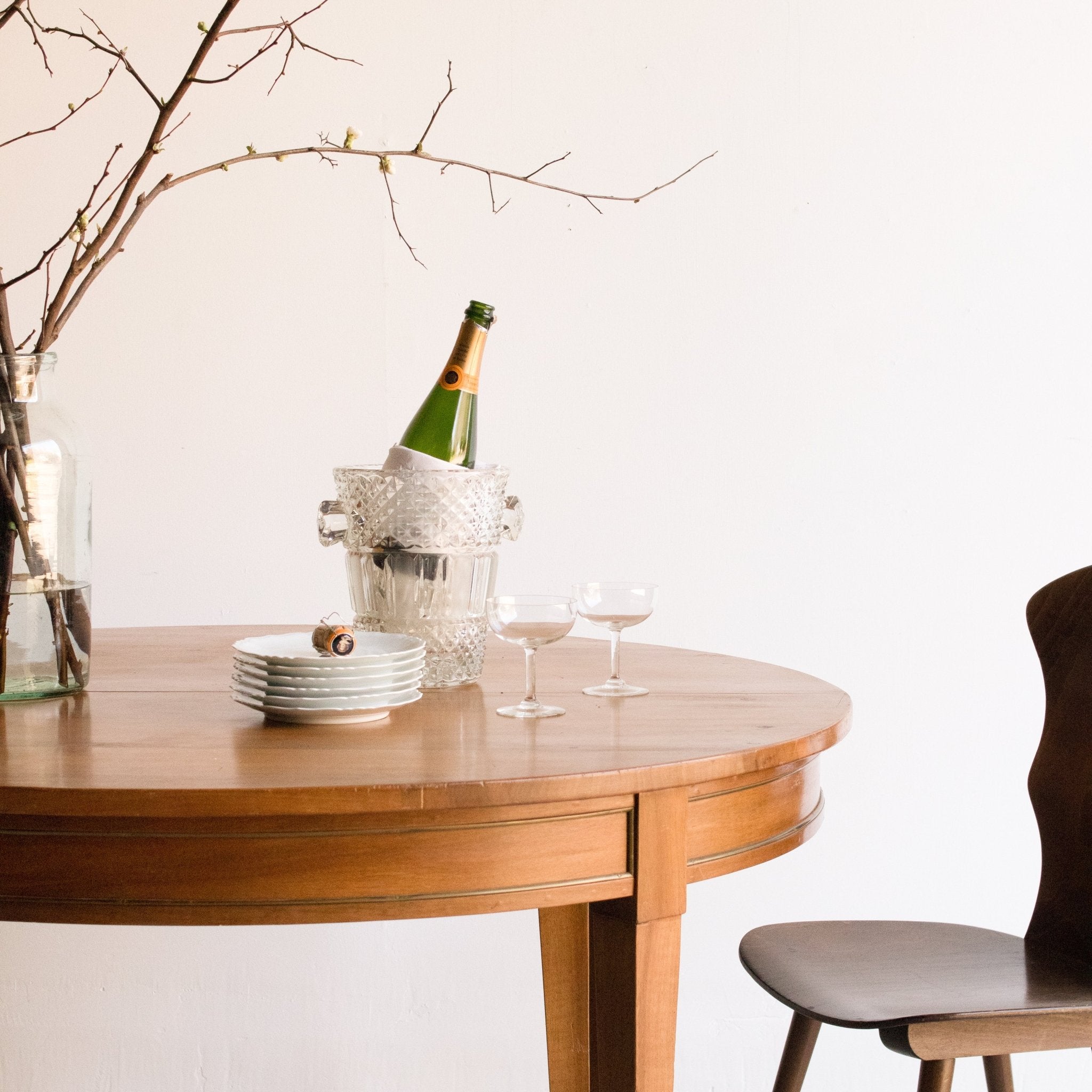 Louis XVI Table with Brass Accent - elsie green - furniture