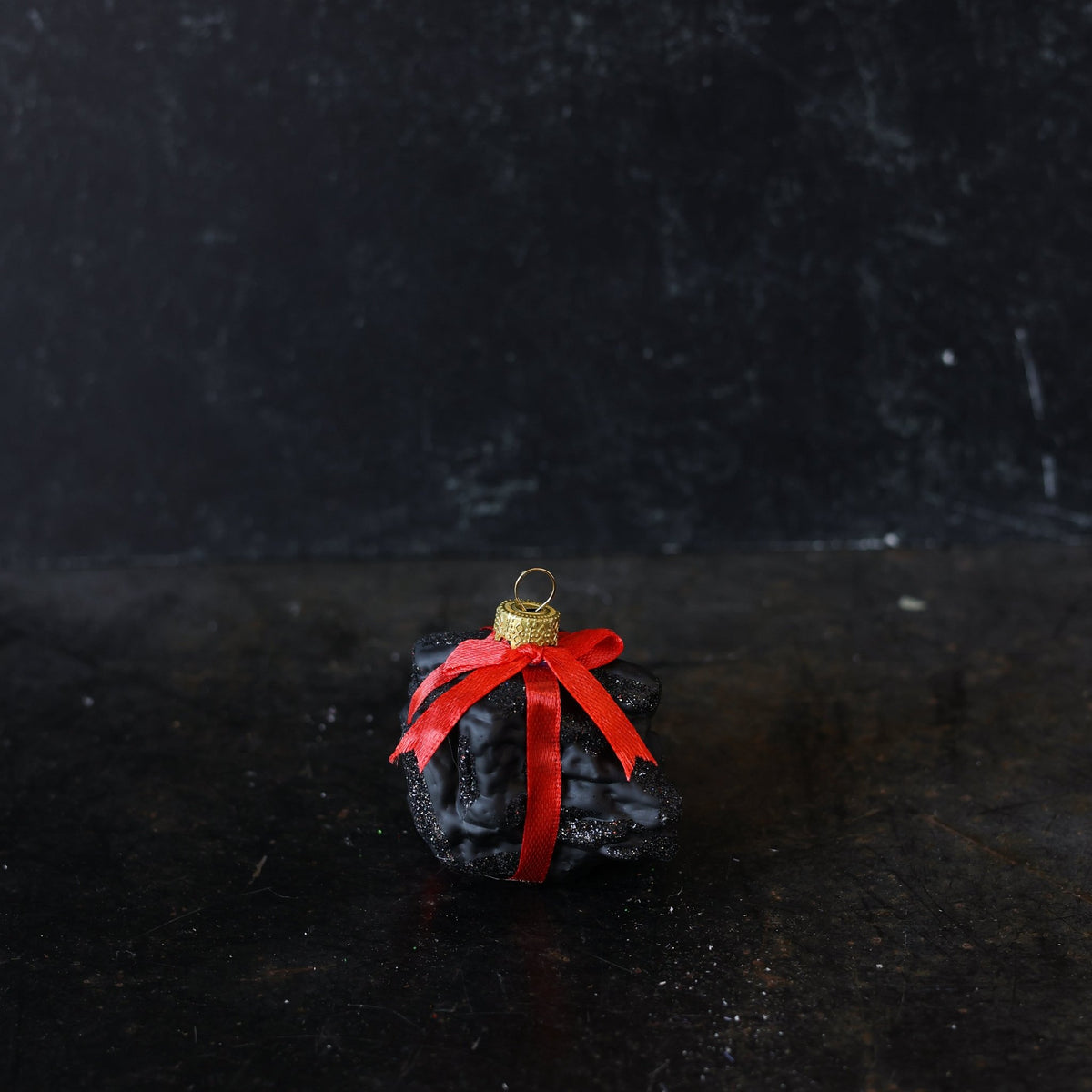 Lump of Coal Blown Glass Ornament - elsie green - decor