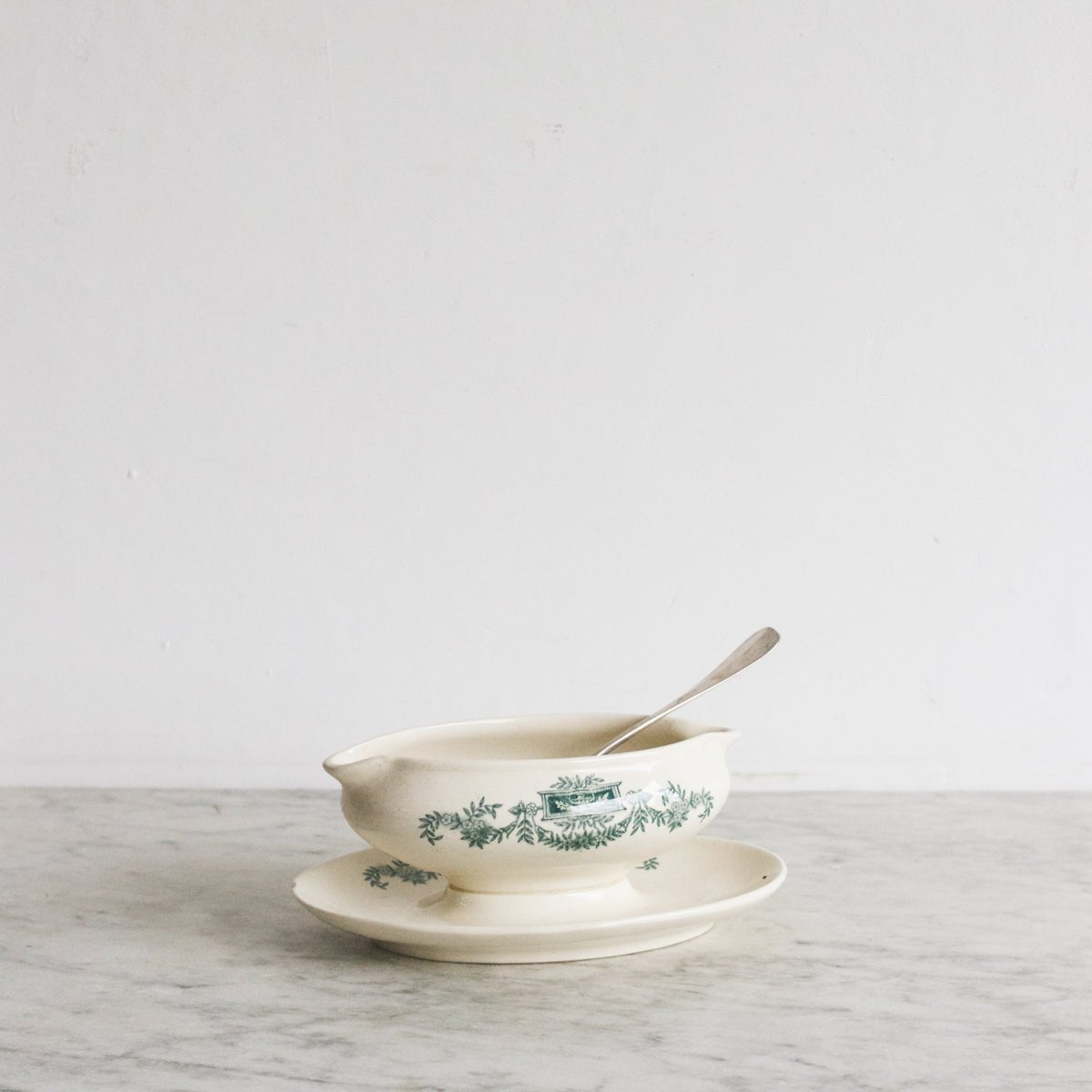 Lutece Transferware Gravy Boat - elsie green - The French Kitchen