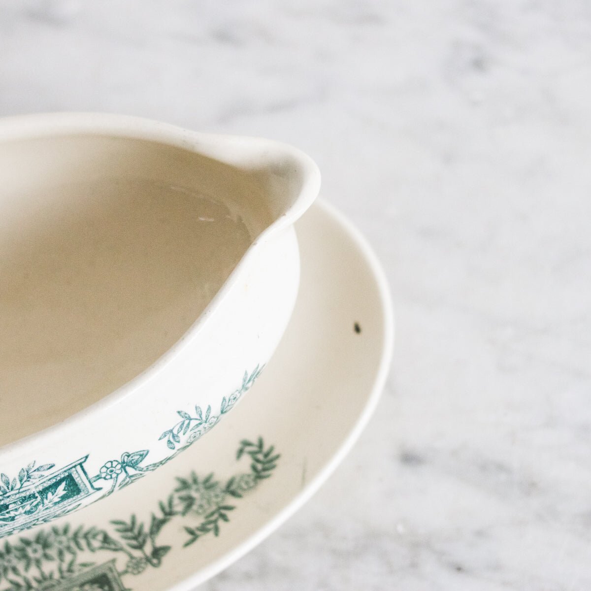 Lutece Transferware Gravy Boat - elsie green - The French Kitchen