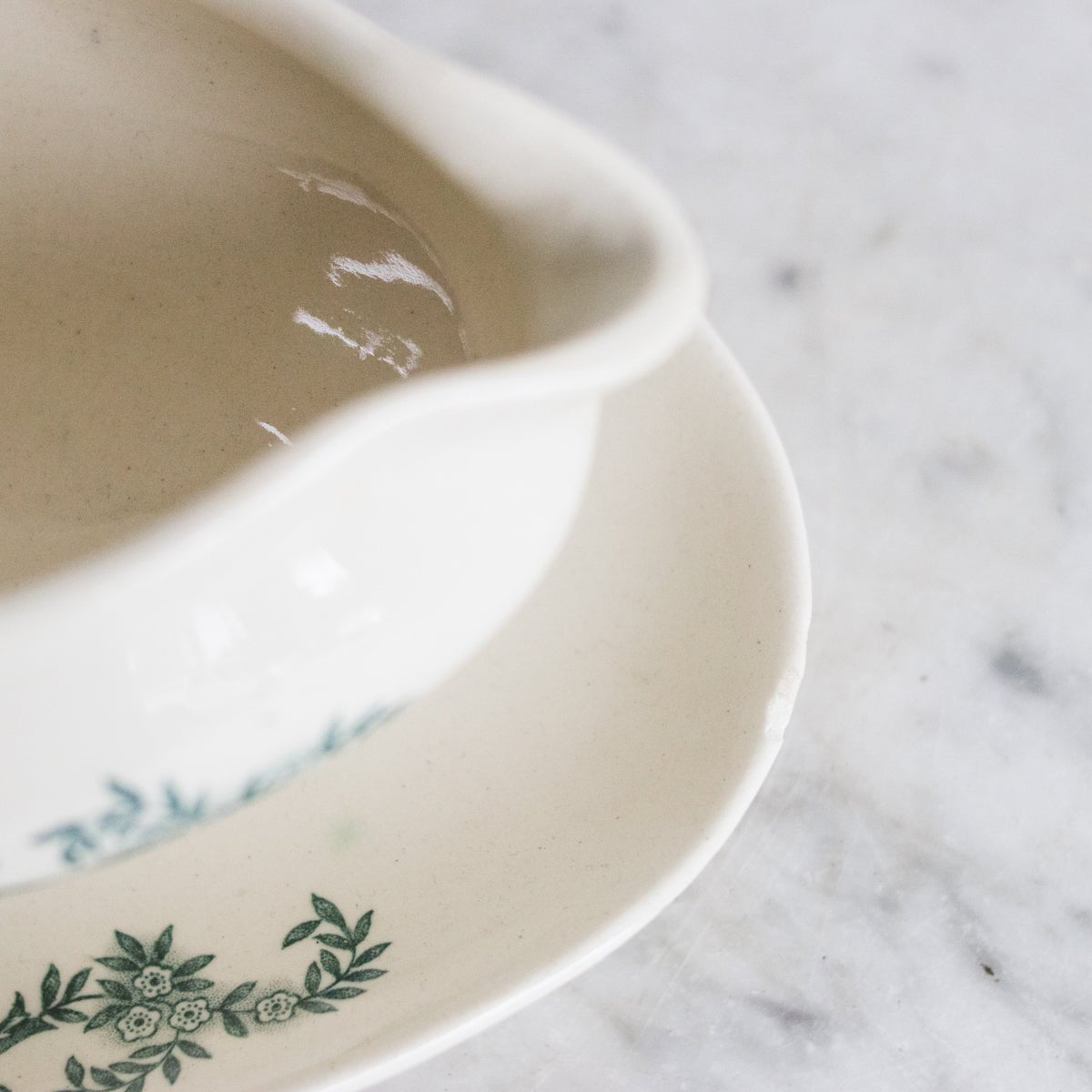 Lutece Transferware Gravy Boat - elsie green - The French Kitchen