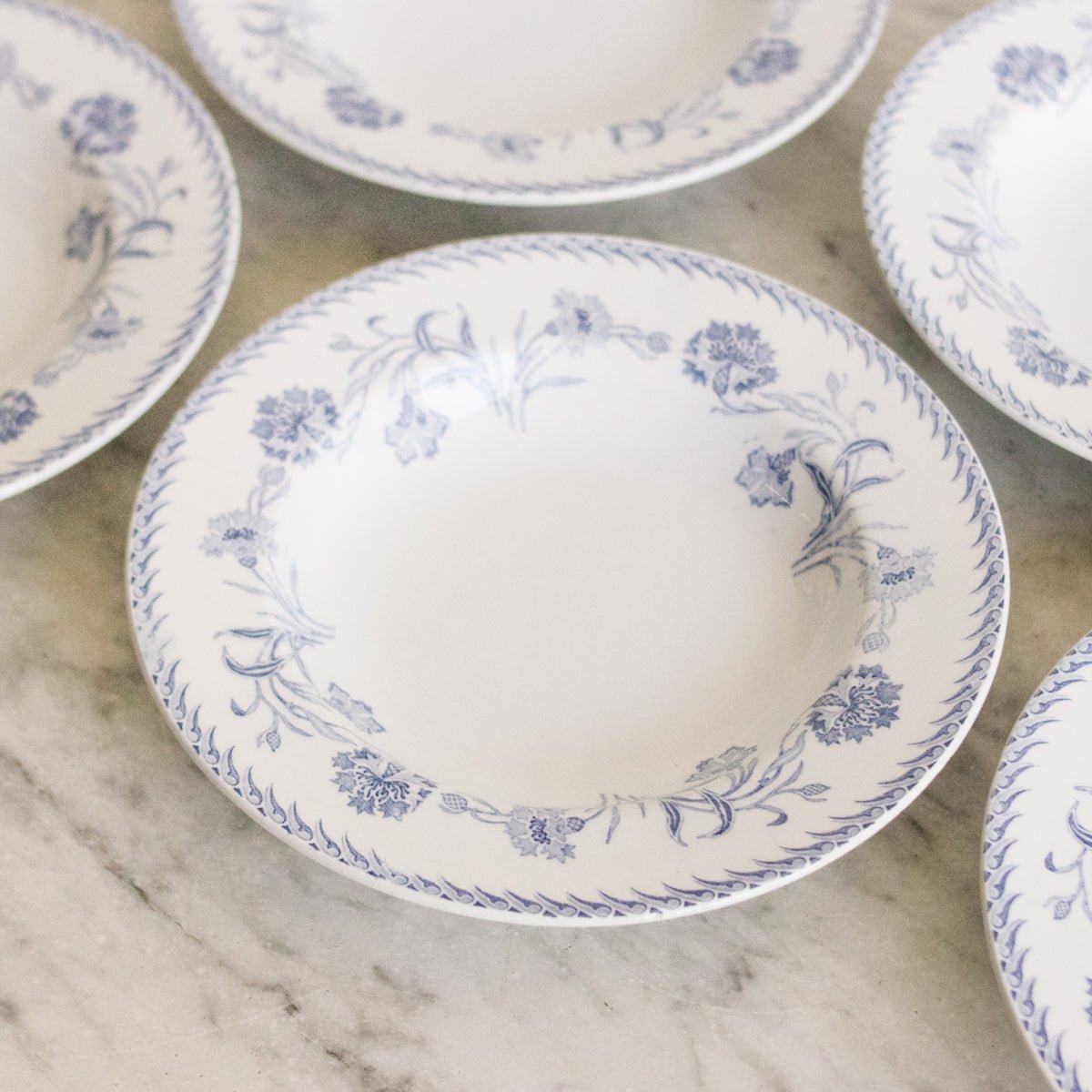 Lutece Transferware Soup Bowl Set of 6 - elsie green - The French Kitchen