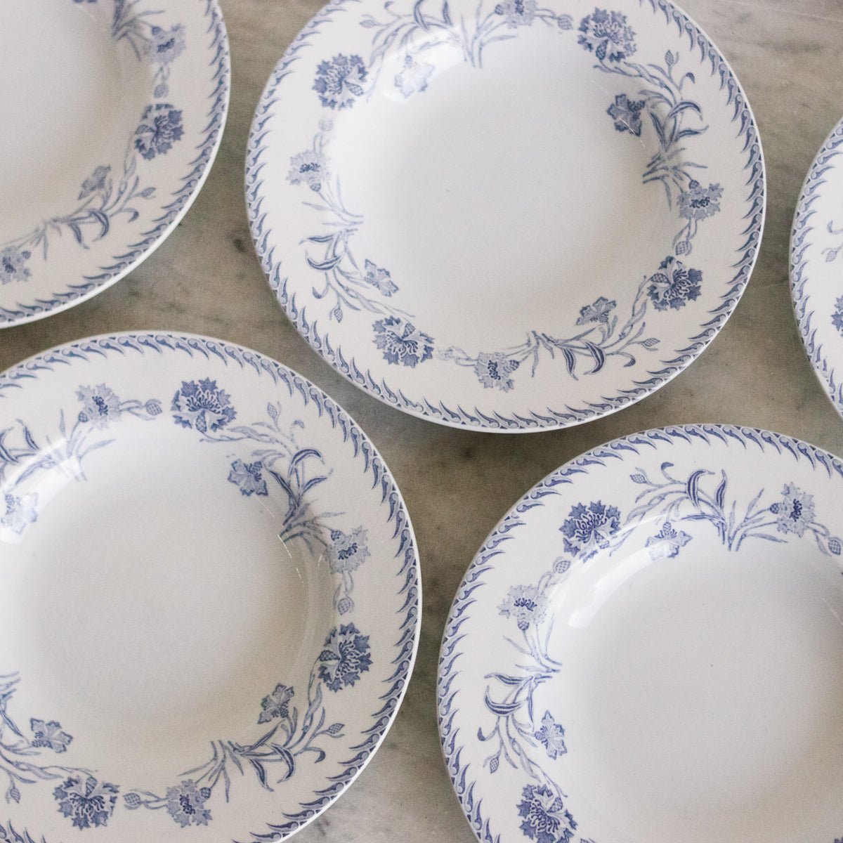 Lutece Transferware Soup Bowl Set of 6 - elsie green - The French Kitchen