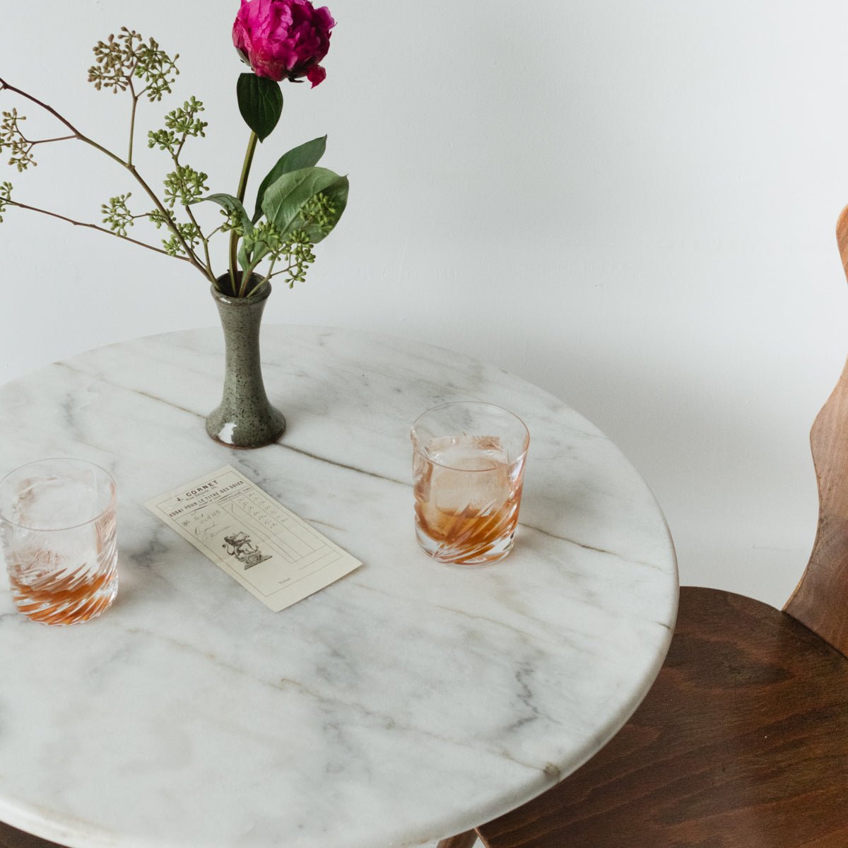 Marble Bistro Table - elsie green - furniture