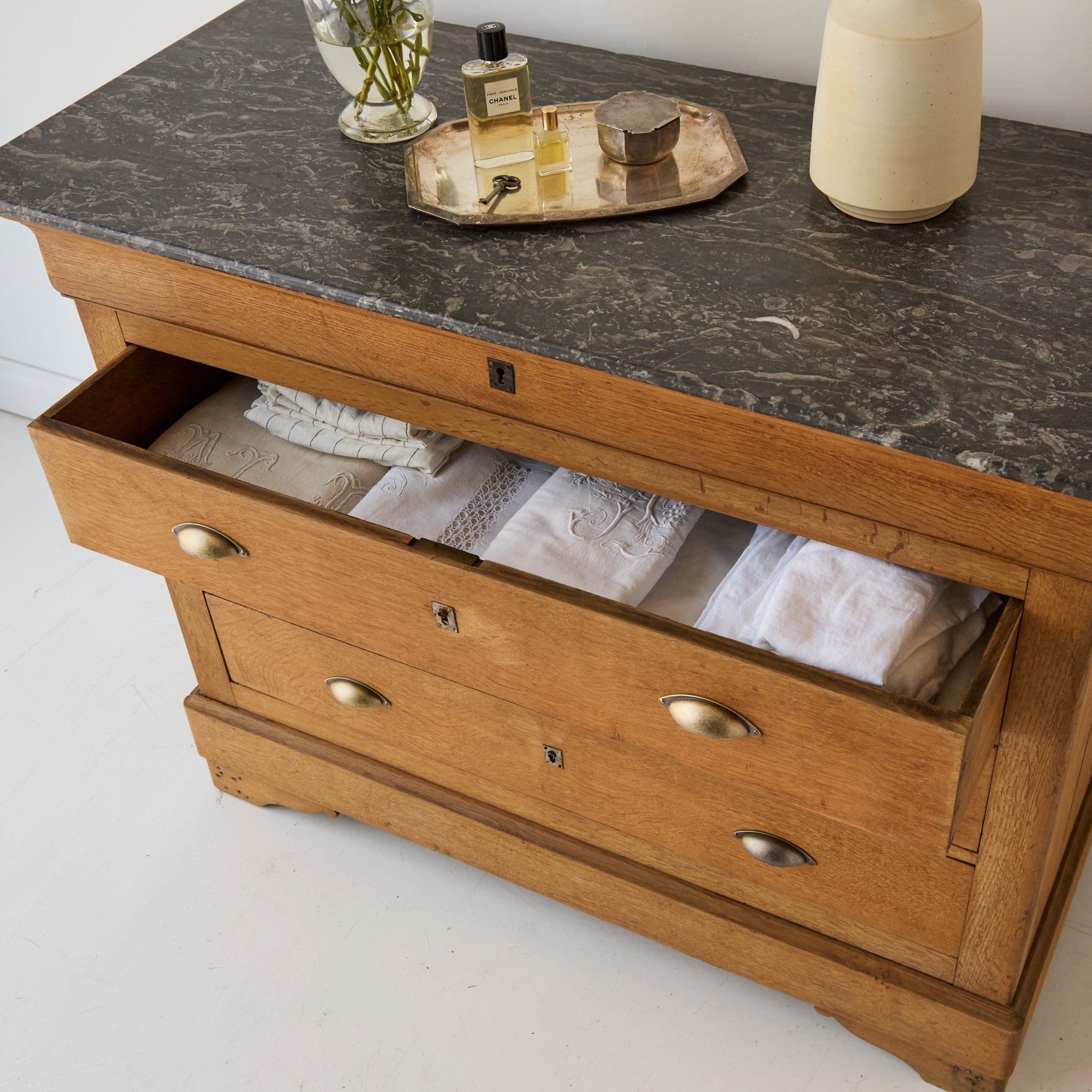 Marble Oak Dresser - elsie green - furniture