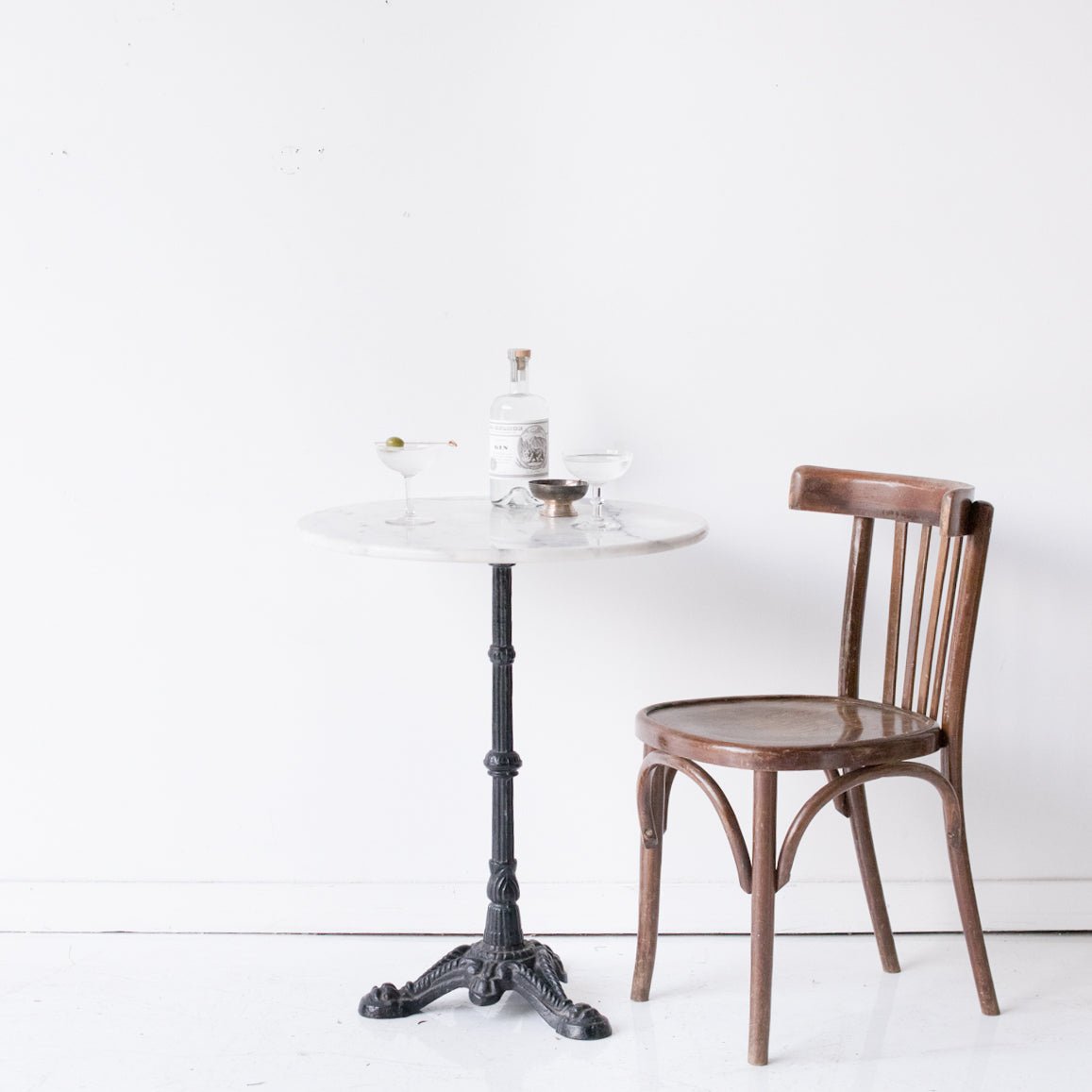 Marble Pedestal Table - elsie green - furniture