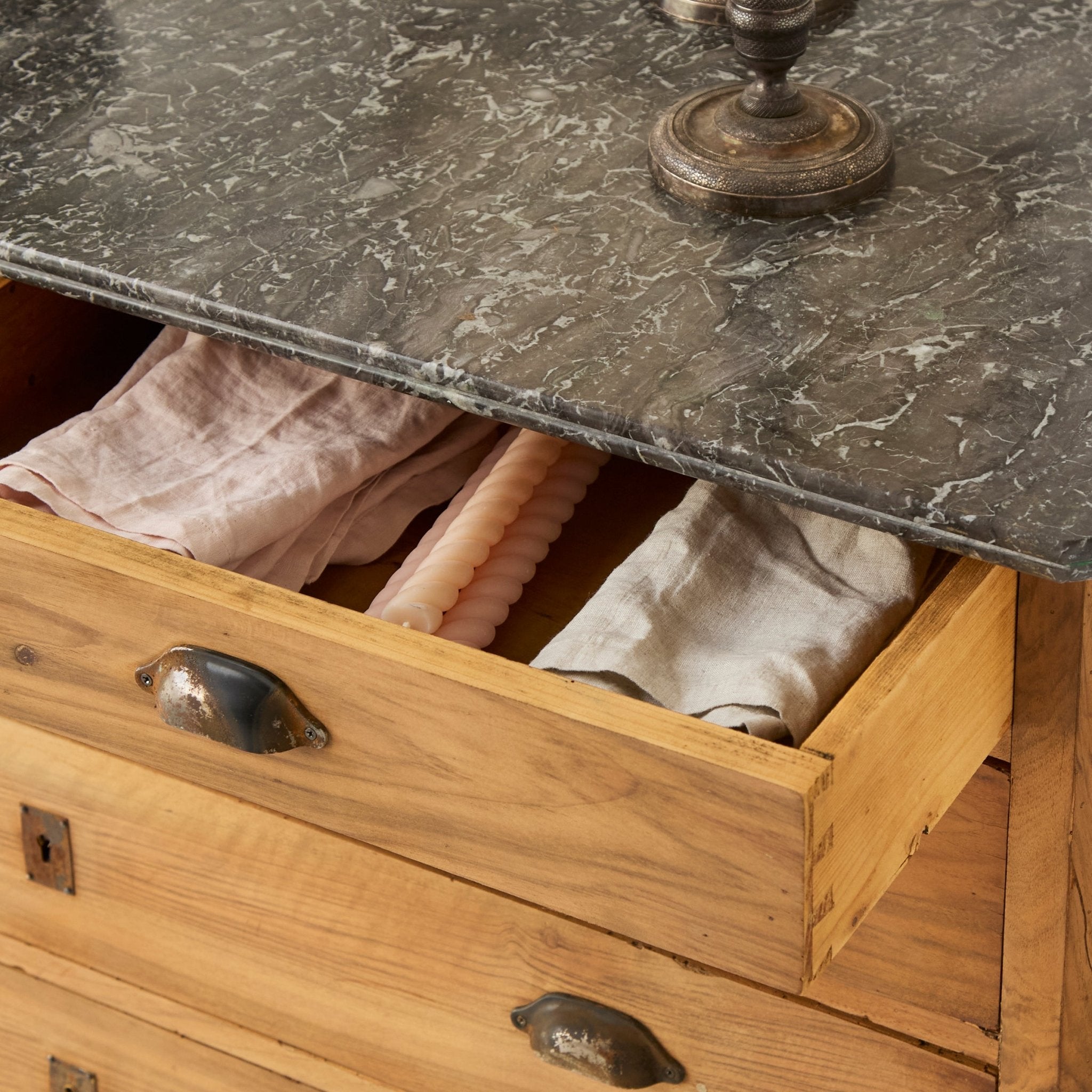 Marble Walnut Dresser - elsie green - furniture