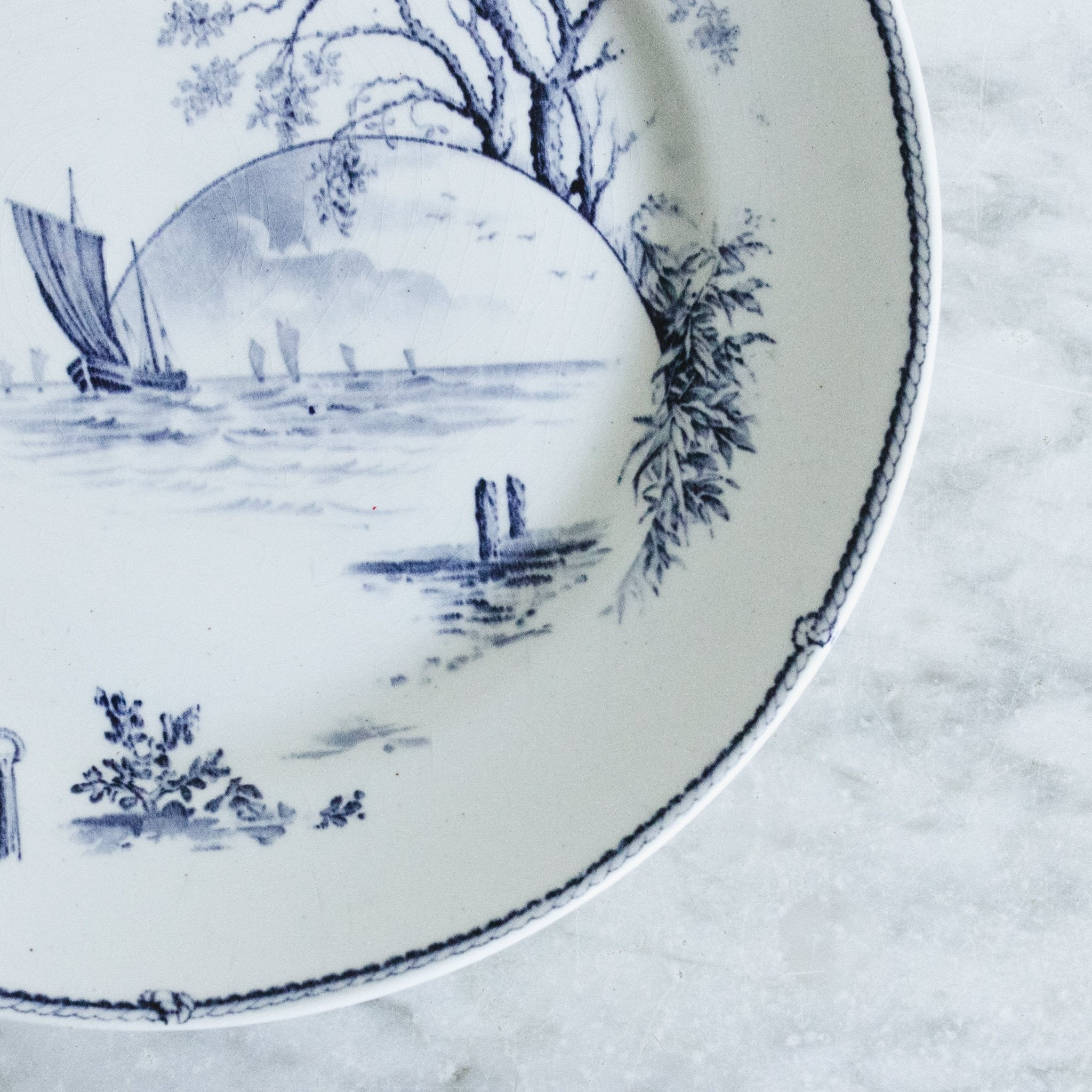 Marines Transferware Dinner Plate Set of 8 - elsie green - The French Kitchen