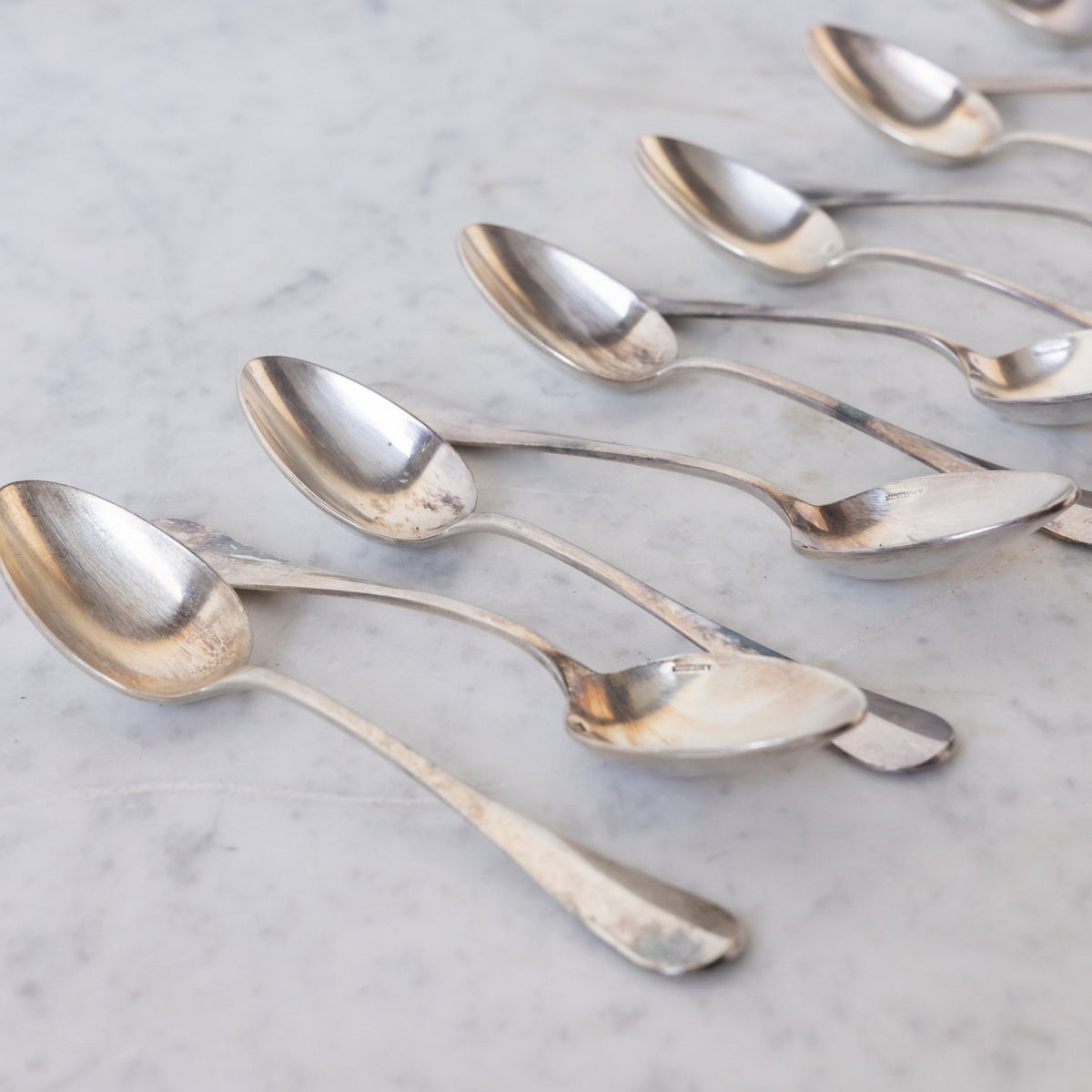Matched Monogrammed Teaspoons Set of 12 - elsie green - the french kitchen