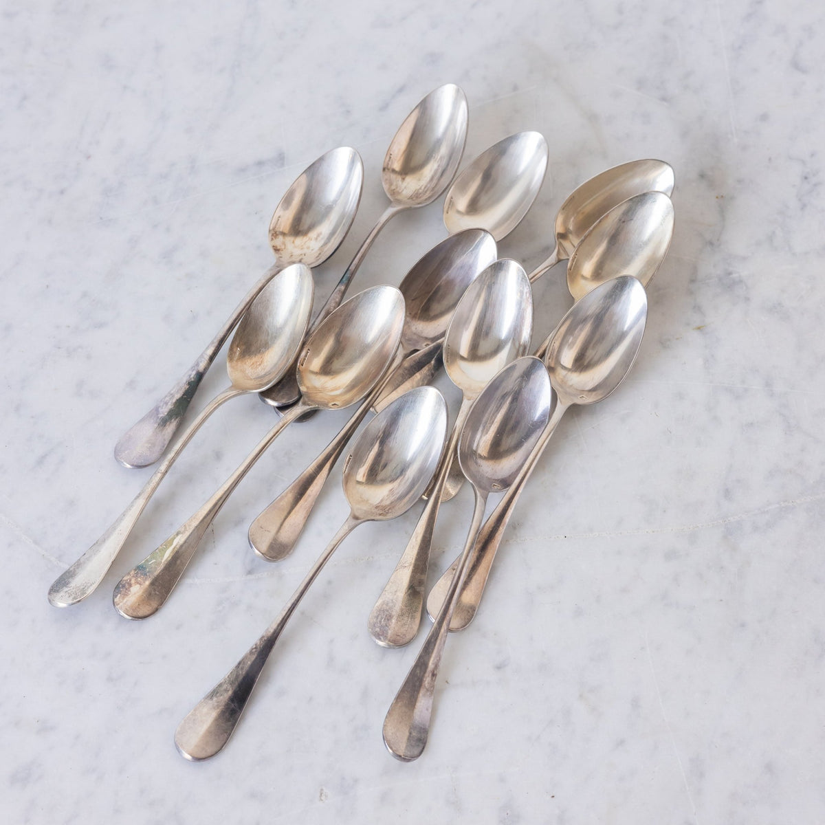Matched Monogrammed Teaspoons Set of 12 - elsie green - the french kitchen