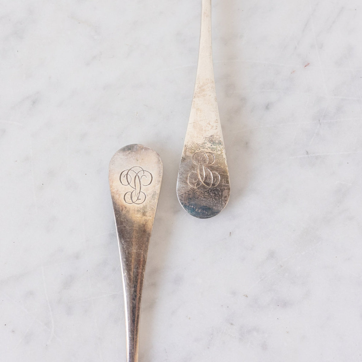 Matched Monogrammed Teaspoons Set of 12 - elsie green - the french kitchen